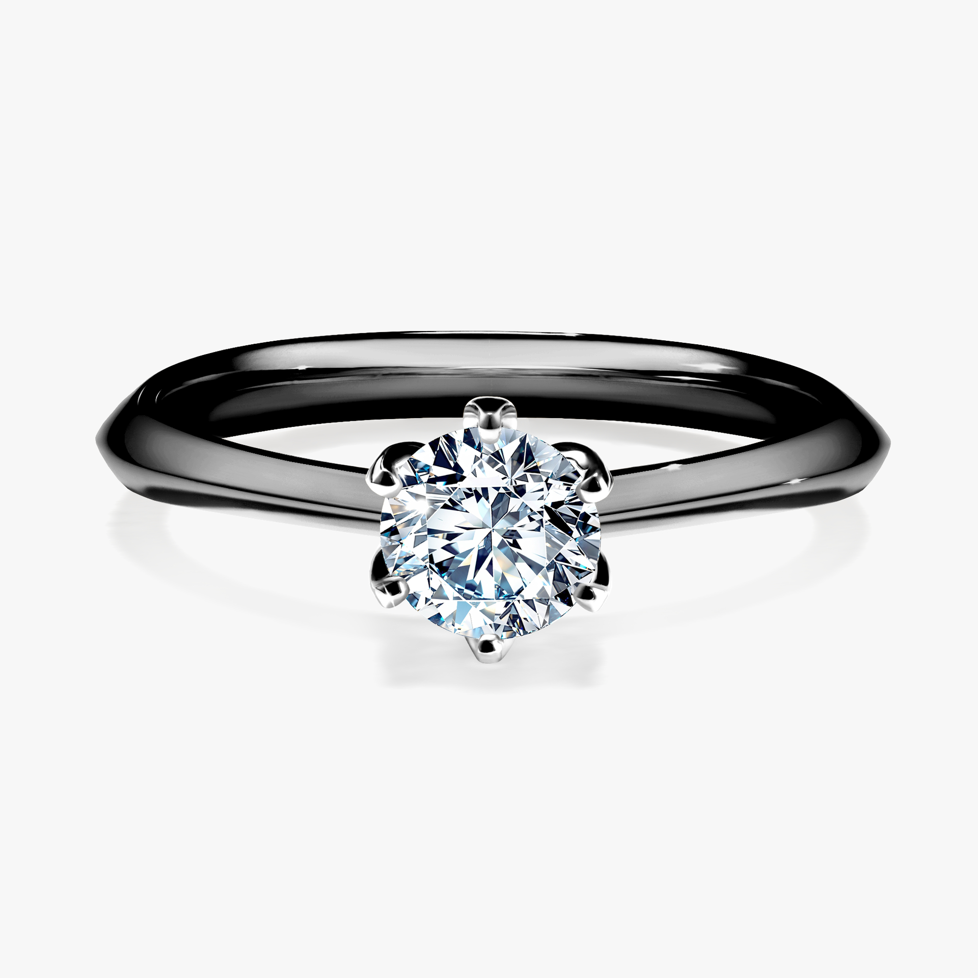 Pierścionek zaręczynowy My Daisy z czarnego złota z diamentem naturalnym 0,50ct