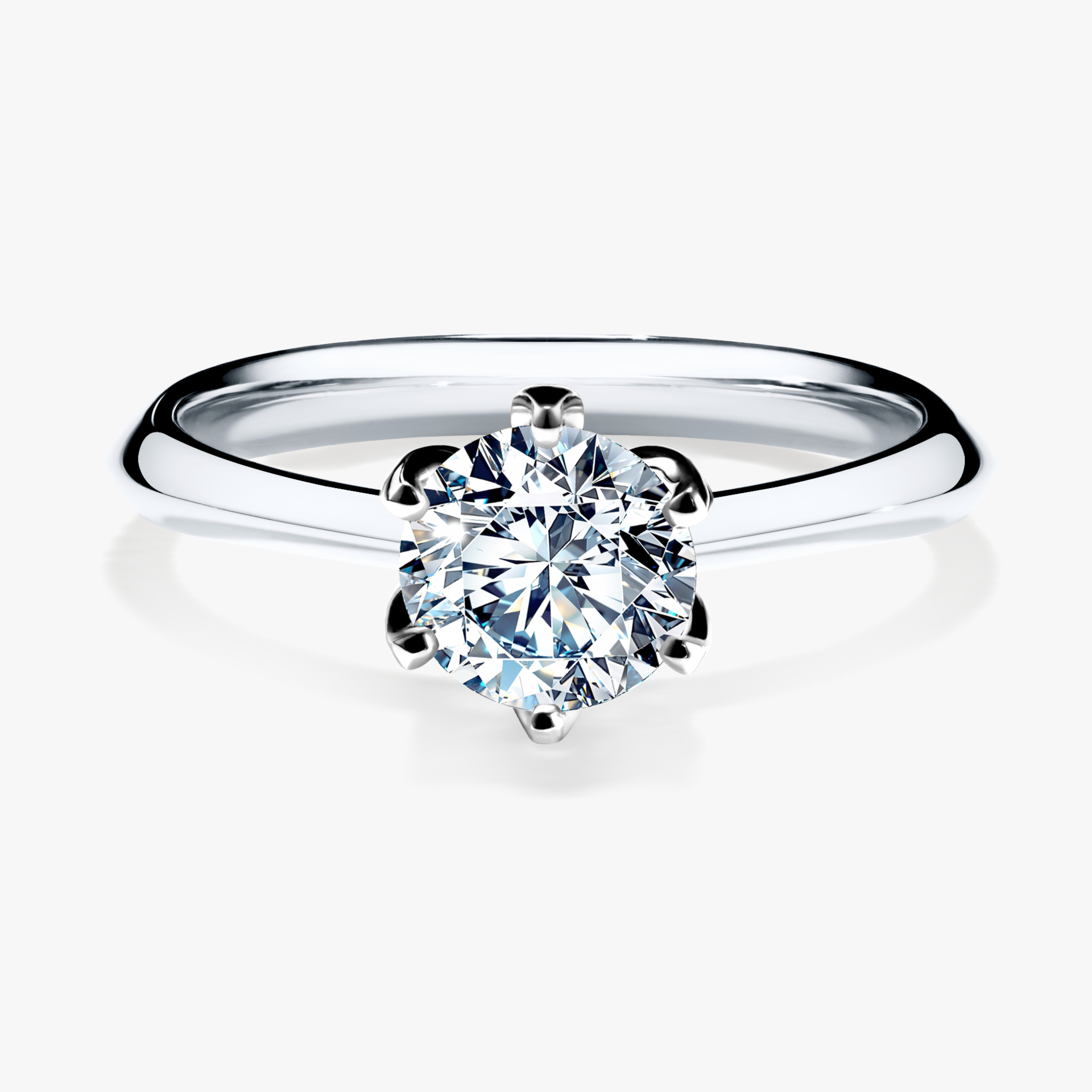 Pierścionek zaręczynowy My Daisy z białego złota z diamentem naturalnym 0,80ct