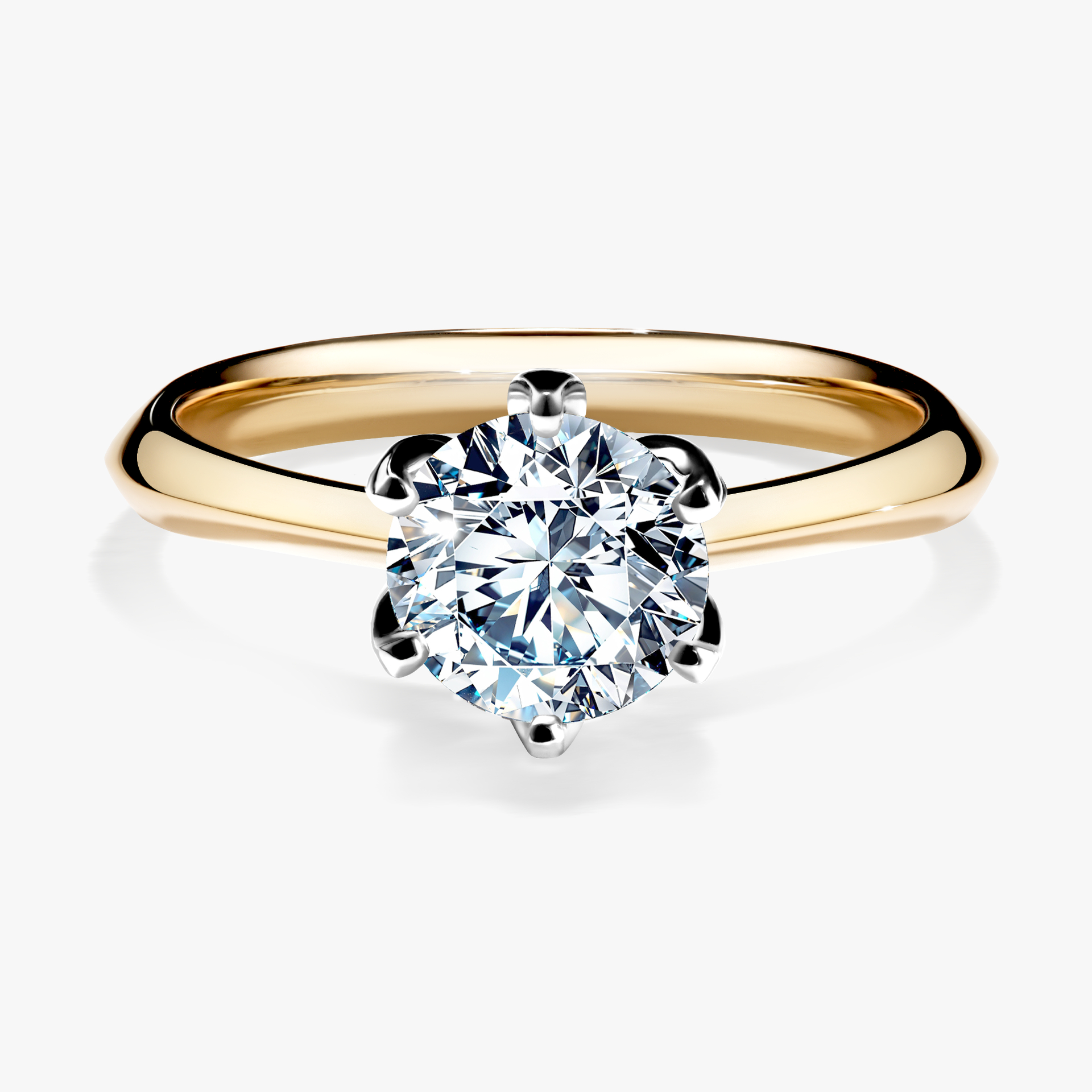 Pierścionek zaręczynowy My Daisy z żółtego złota z diamentem naturalnym 1,00ct