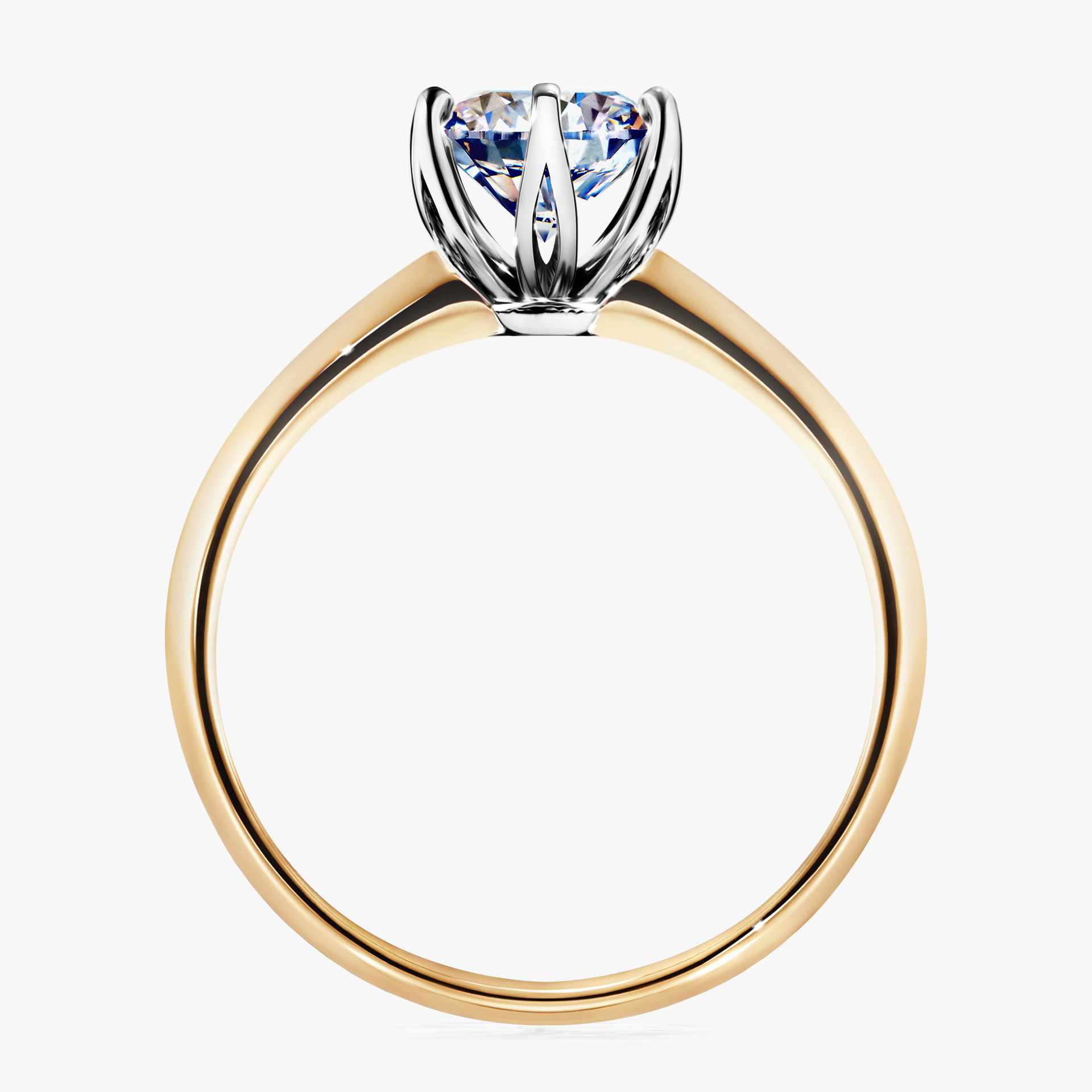 Pierścionek zaręczynowy My Daisy z żółtego złota z diamentem naturalnym 1,00ct
