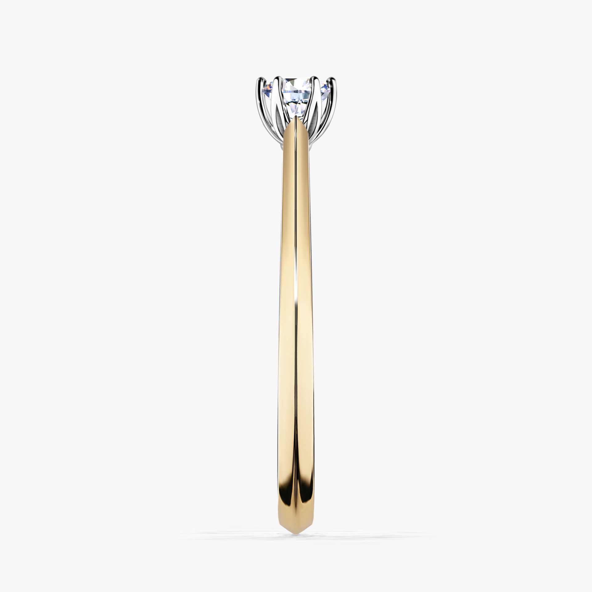 Pierscionek zareczynowy z diamentem laboratoryjnym 017 CT z zoltego zlota my daisy 03