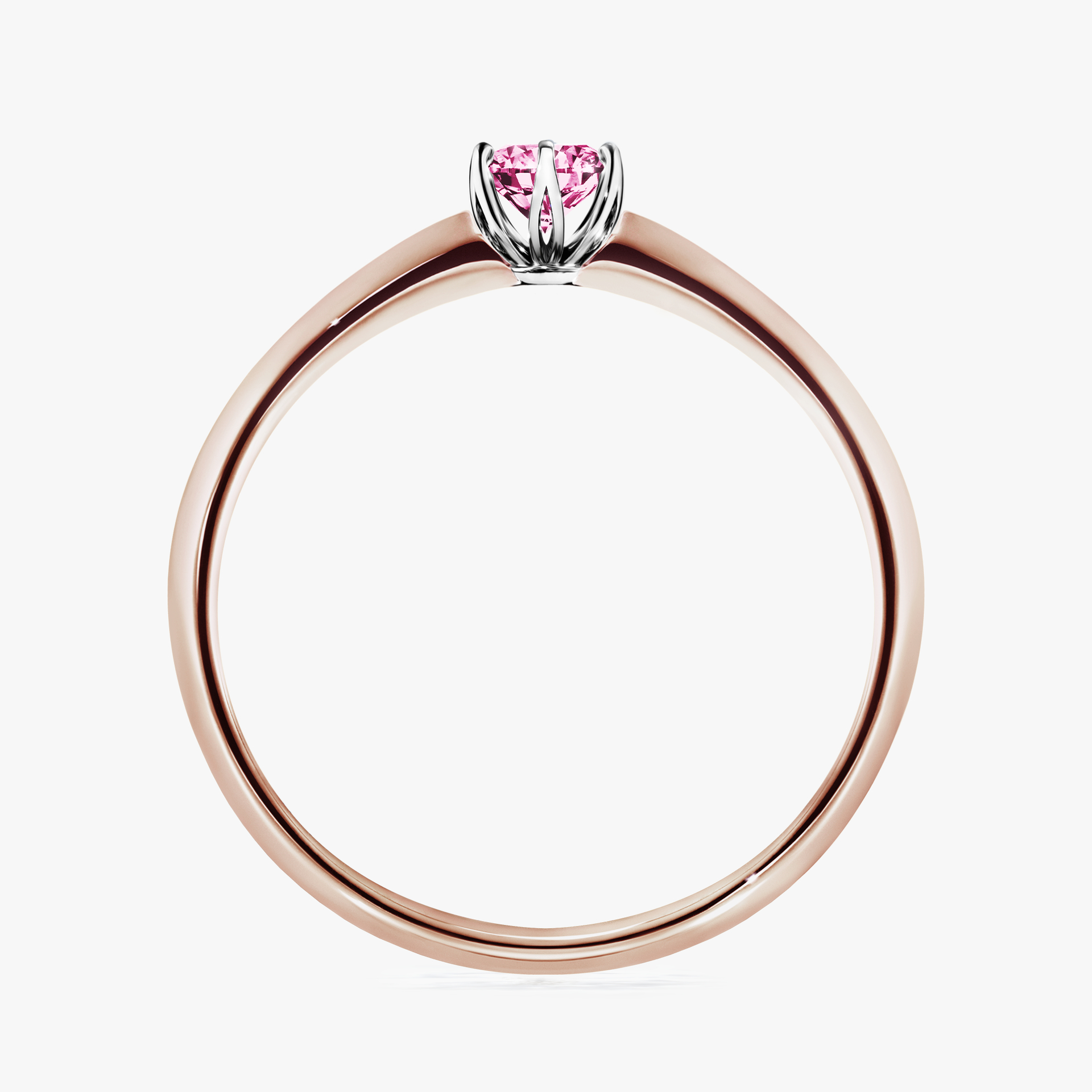 Pierścionek zaręczynowy My Daisy z różowego złota z różowym diamentem 0,17ct