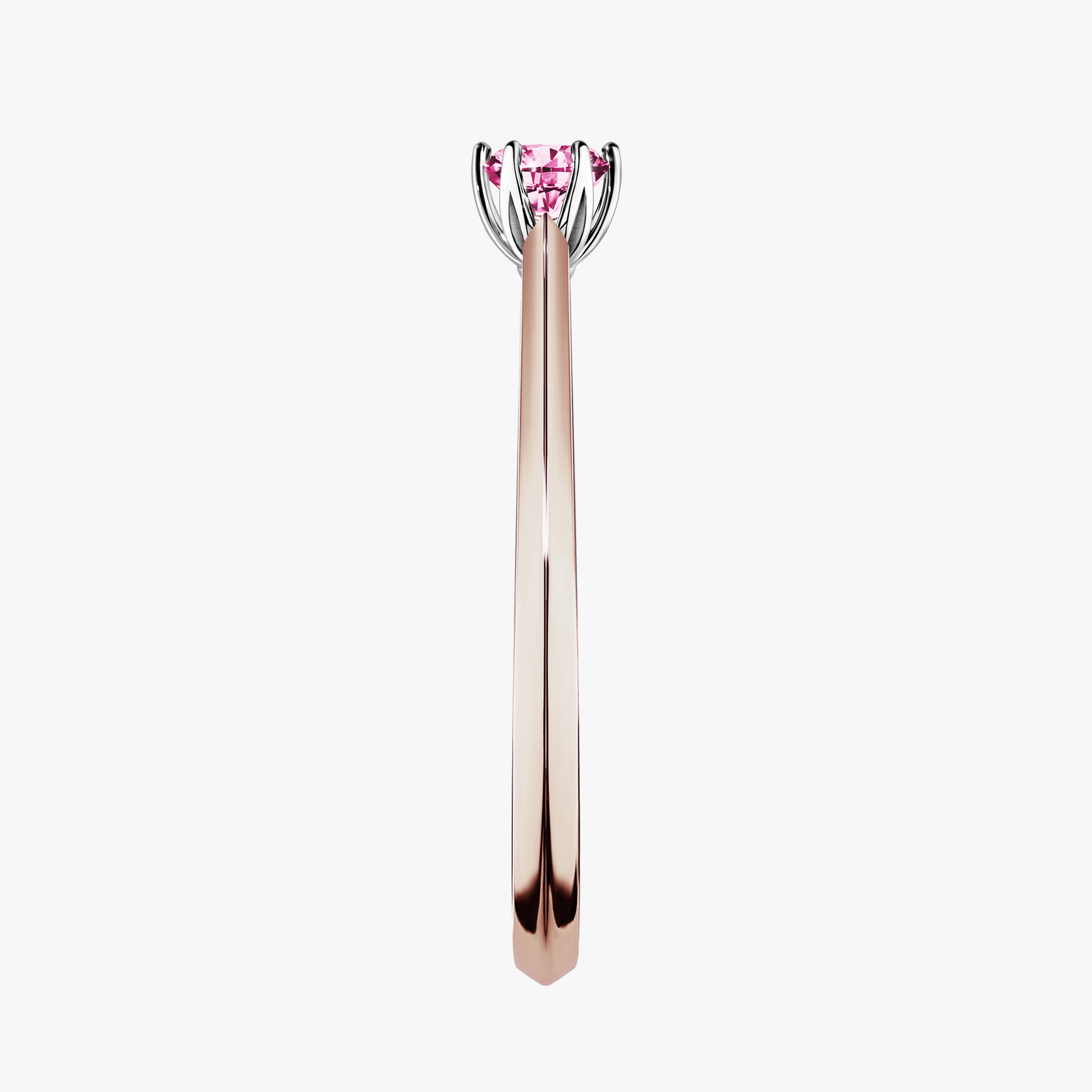 Pierścionek zaręczynowy My Daisy z różowego złota z różowym diamentem 0,17ct