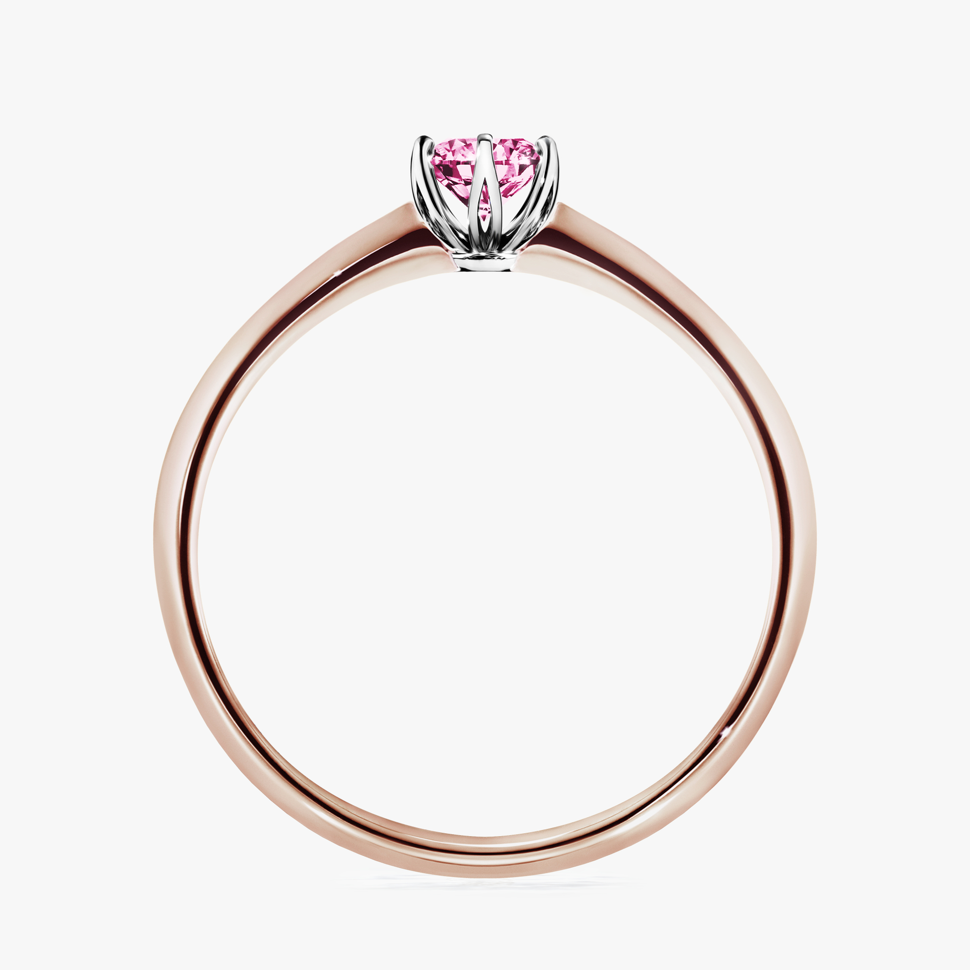 Pierścionek zaręczynowy My Daisy z różowego złota z różowym diamentem 0,25ct