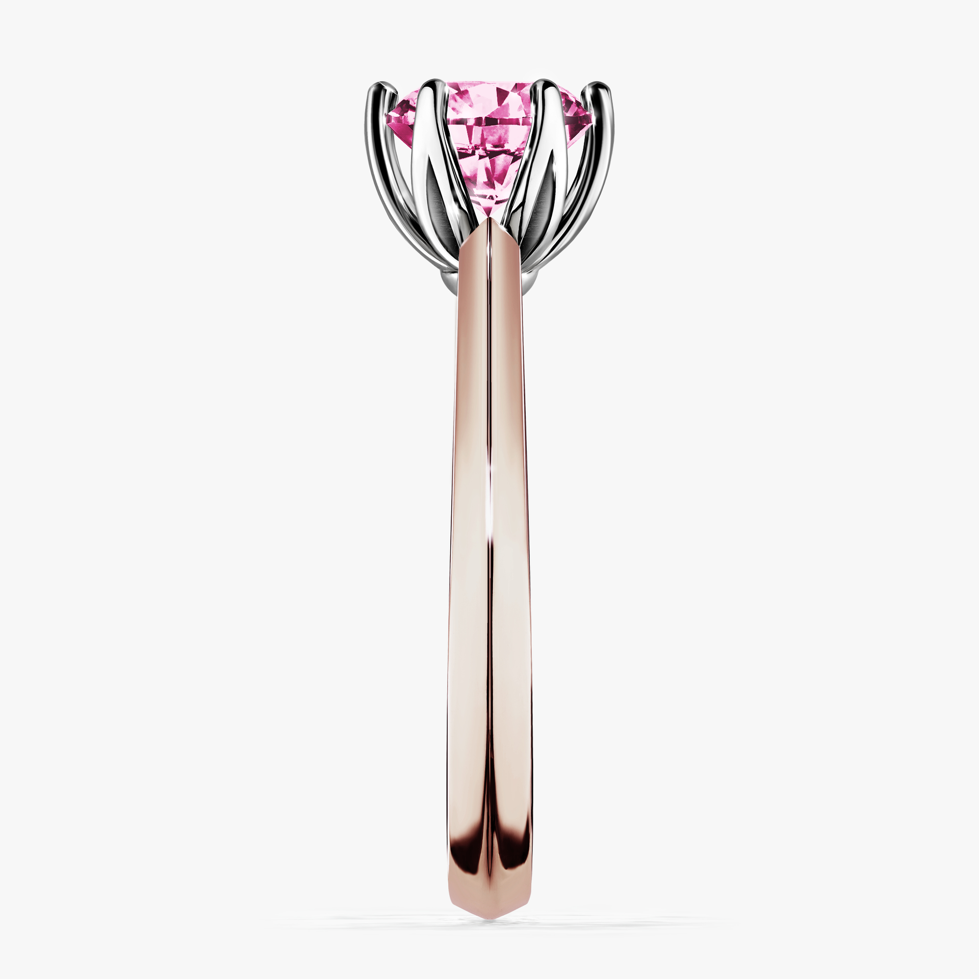 Pierścionek zaręczynowy My Daisy z różowego złota z różowym diamentem 1,00ct