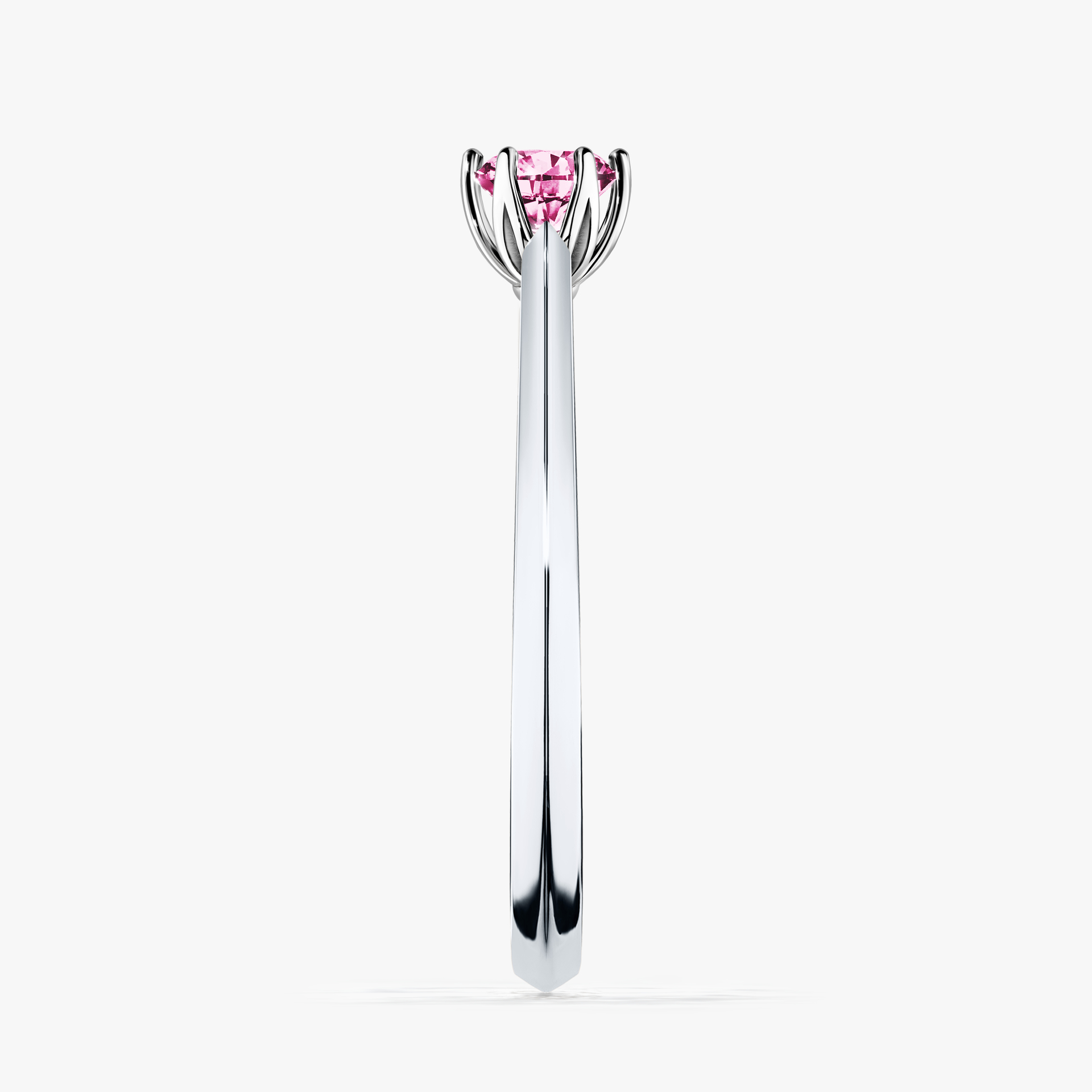 Pierścionek zaręczynowy My Daisy z białego złota z różowym diamentem 0,25ct