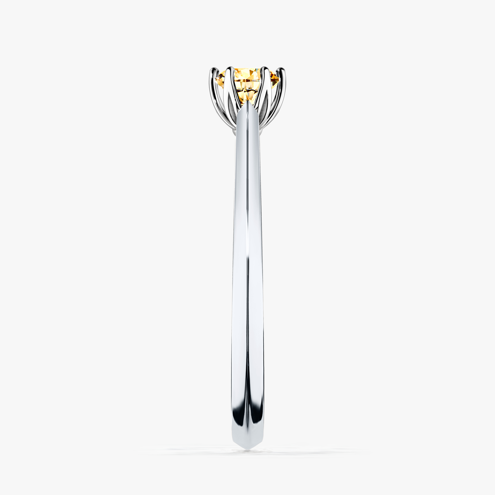 Pierścionek zaręczynowy My Daisy z białego złota z żółtym diamentem 0,25ct
