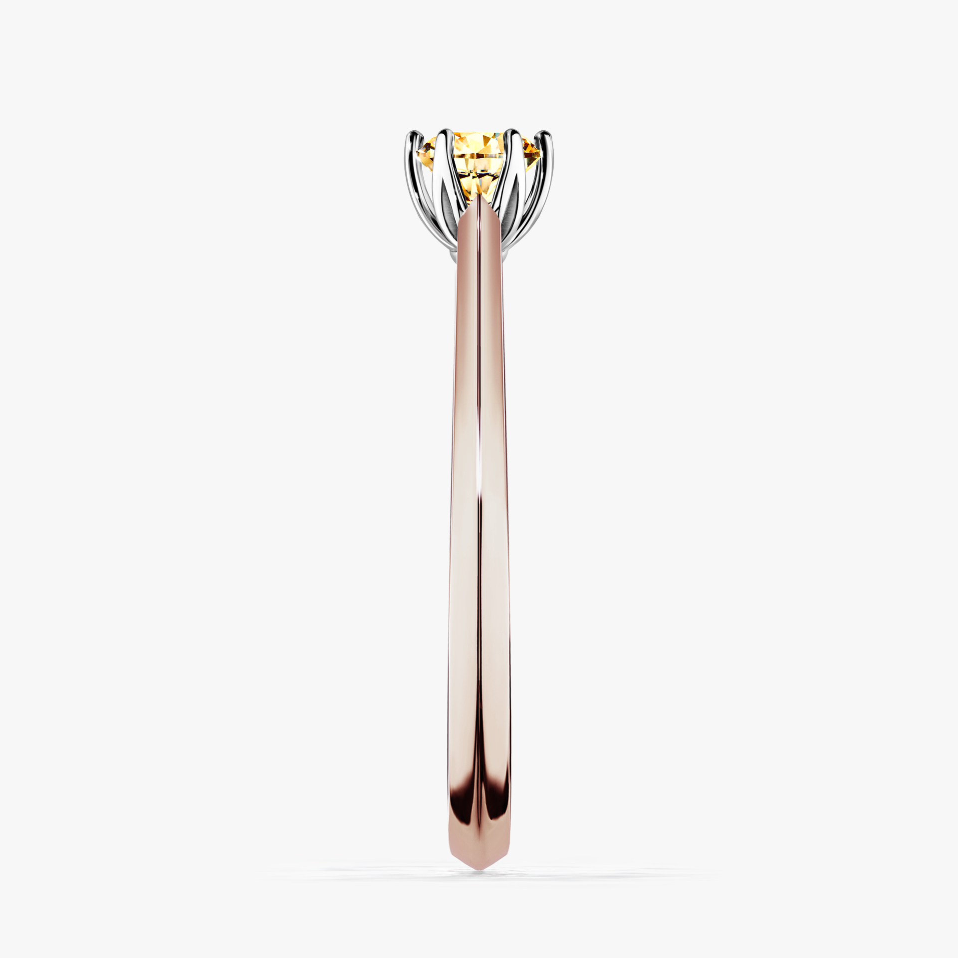 Pierścionek zaręczynowy My Daisy z różowego złota z żółtym diamentem 0,25ct