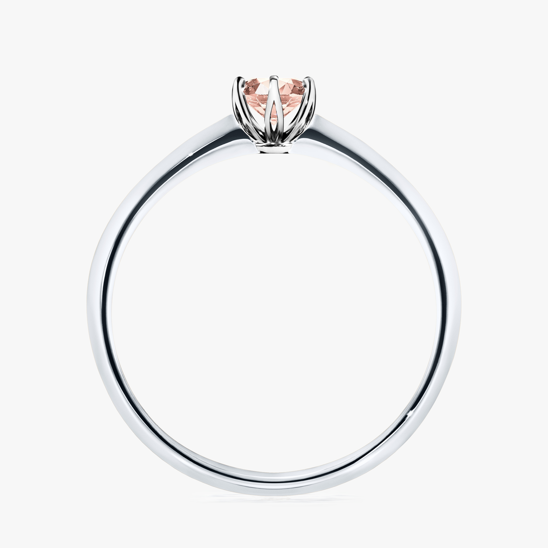 Pierścionek zaręczynowy My Daisy z białego złota z morganitem 0,25ct