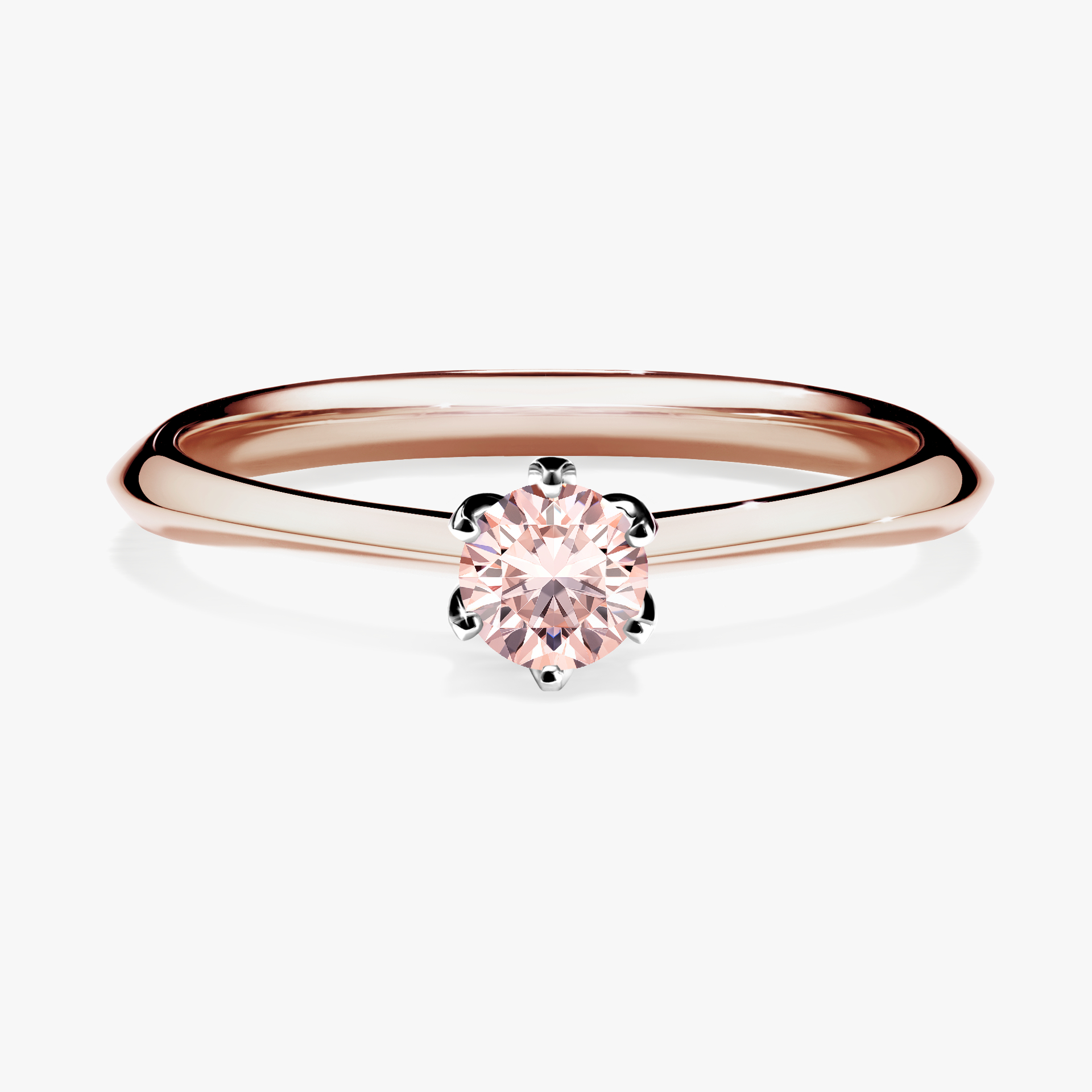 Pierścionek zaręczynowy My Daisy z różowego złota z morganitem 0,25ct