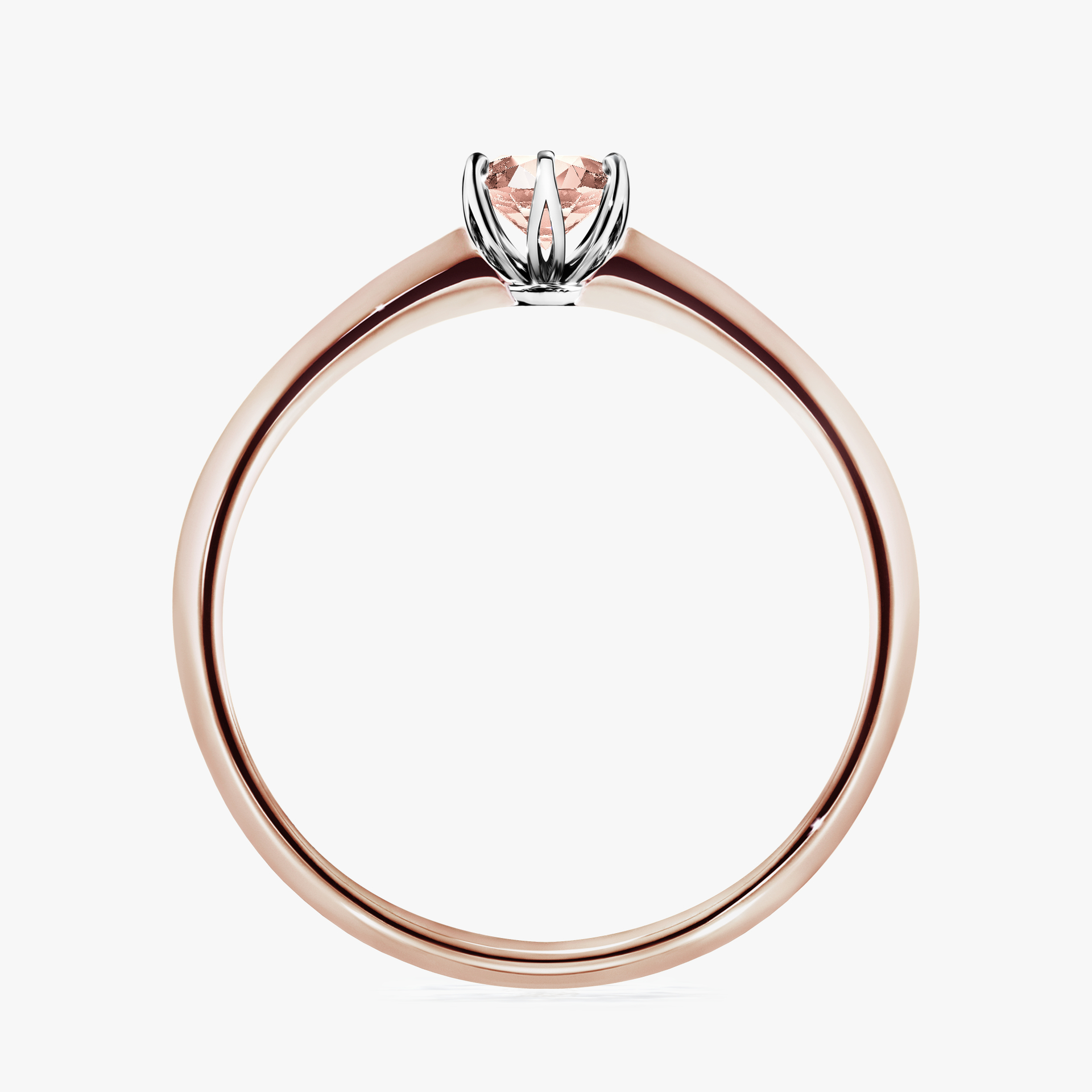 Pierścionek zaręczynowy My Daisy z różowego złota z morganitem 0,25ct