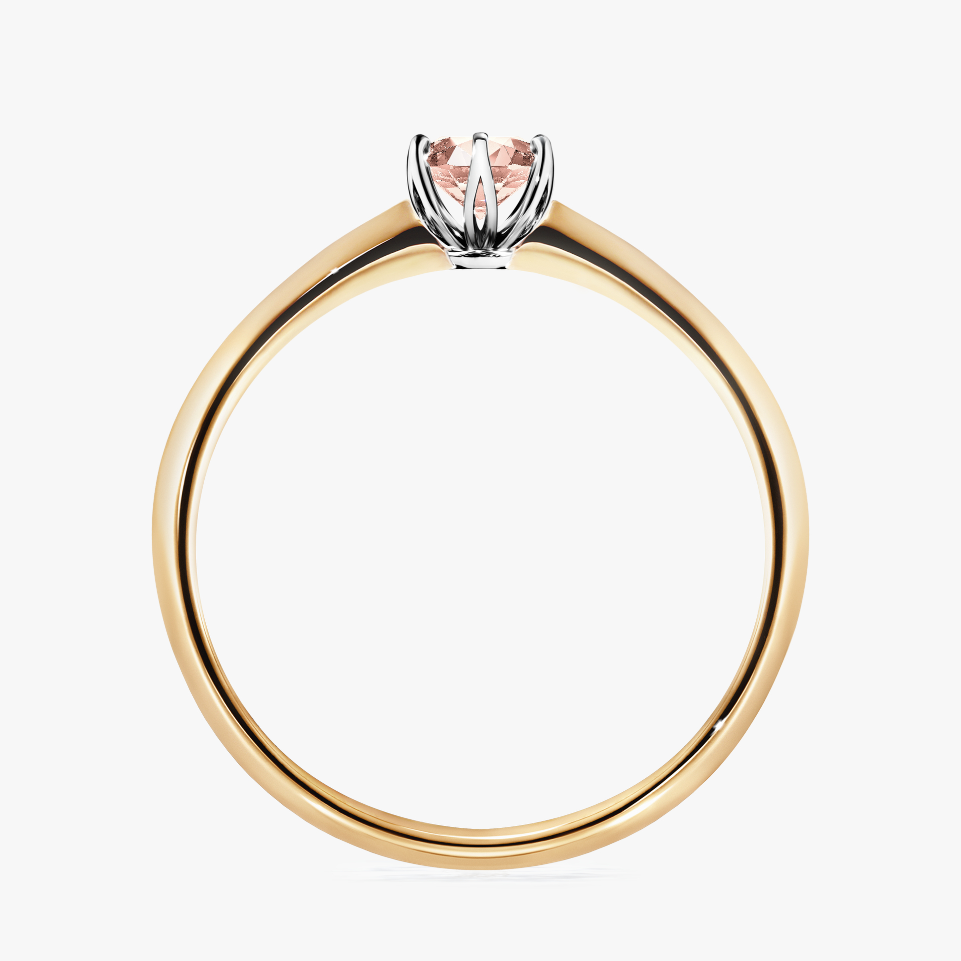 Pierścionek zaręczynowy My Daisy z żółtego złota z morganitem 0,25ct