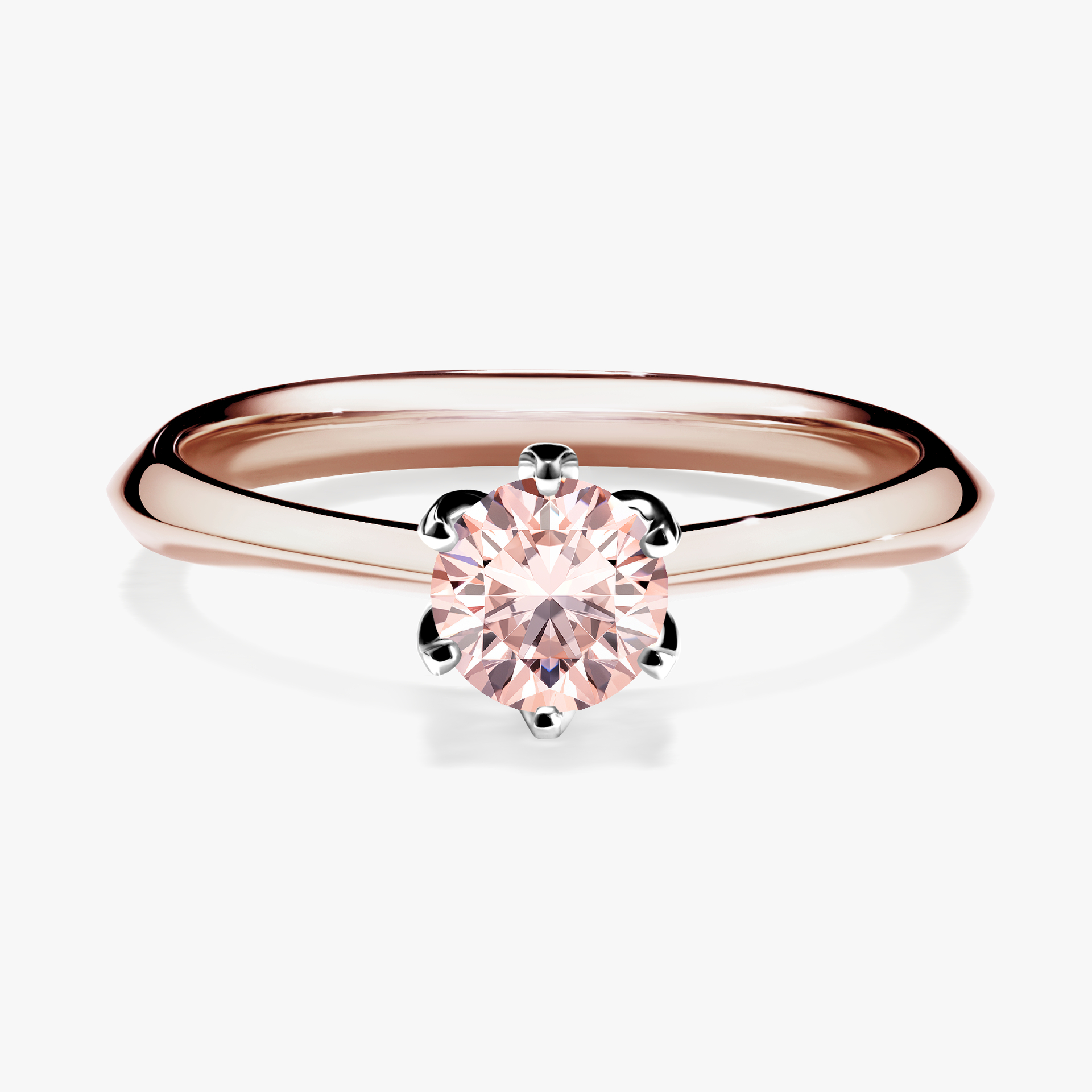 Pierścionek zaręczynowy My Daisy z różowego złota z morganitem 0,50ct