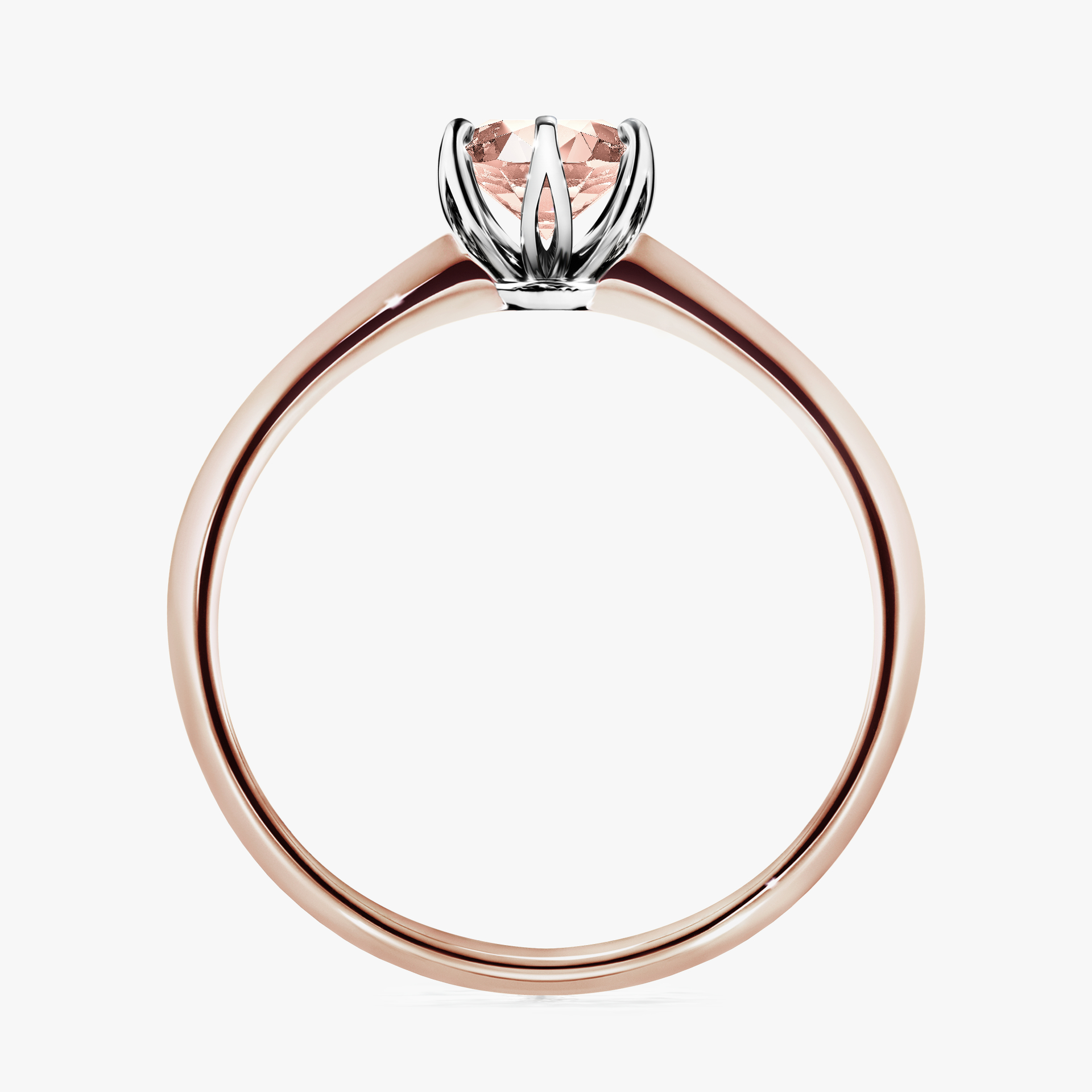 Pierścionek zaręczynowy My Daisy z różowego złota z morganitem 0,50ct