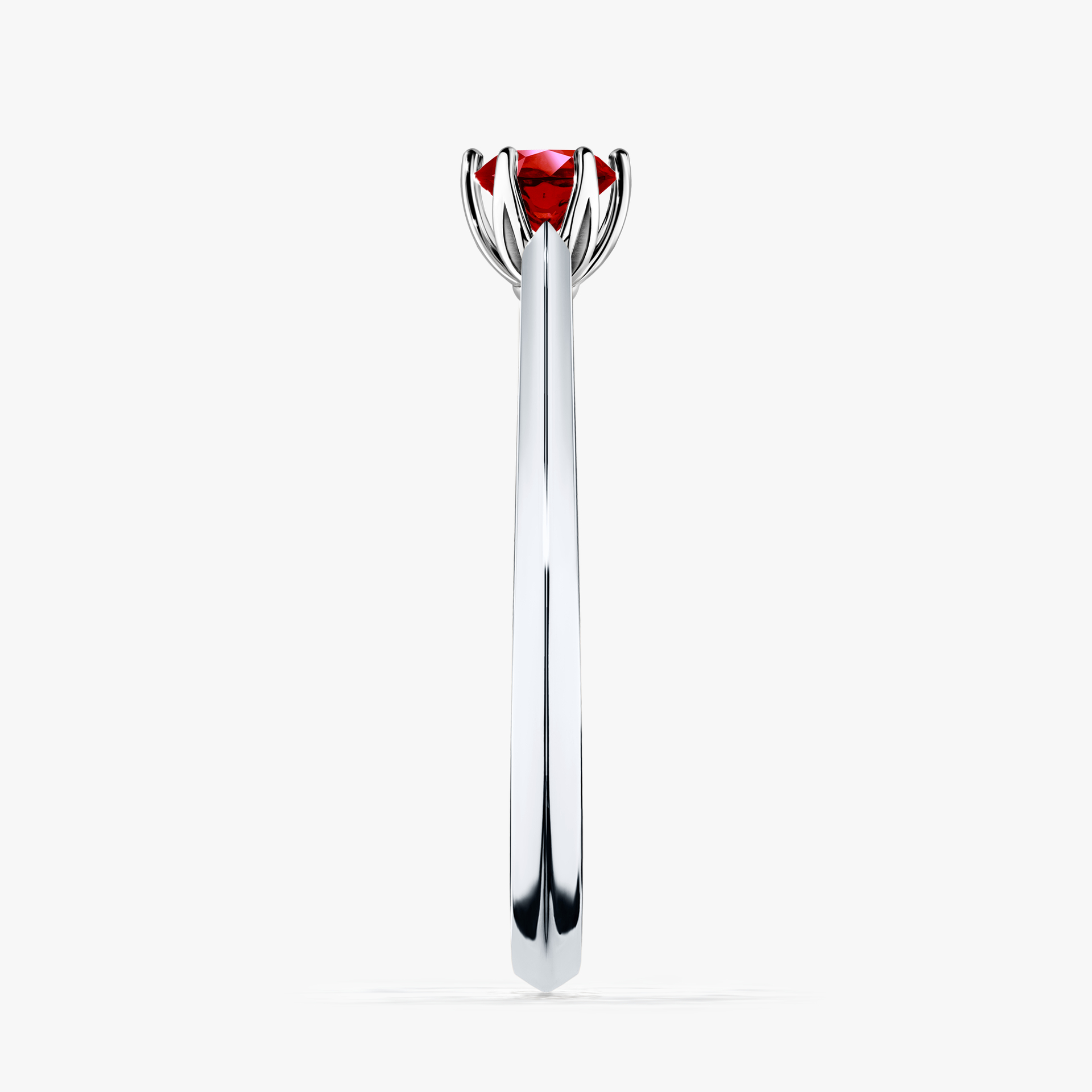 Pierścionek zaręczynowy My Daisy z białego złota z rubinem 0,25ct