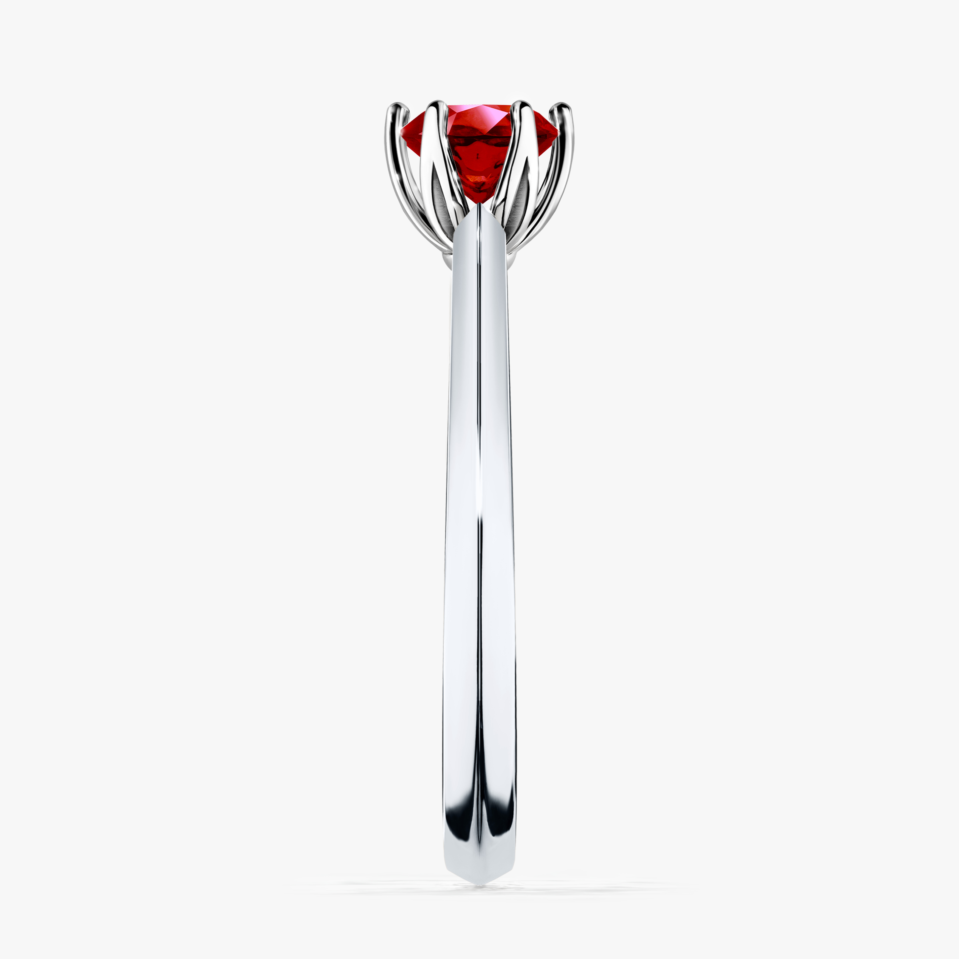 Pierścionek zaręczynowy My Daisy z białego złota z rubinem 0,50ct