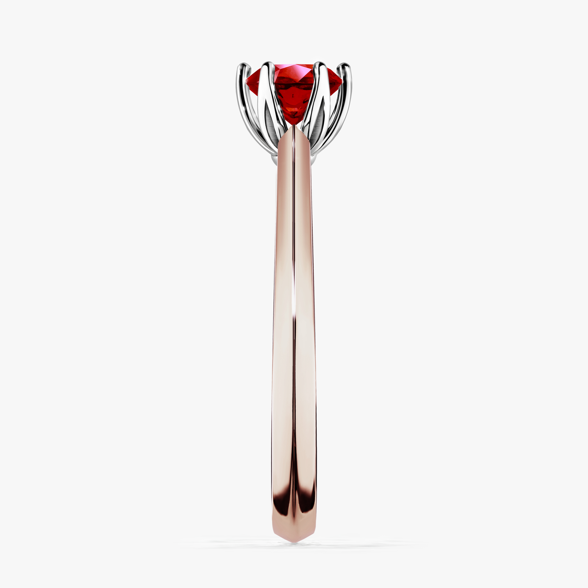 Pierścionek zaręczynowy My Daisy z różowego złota z rubinem 0,50ct
