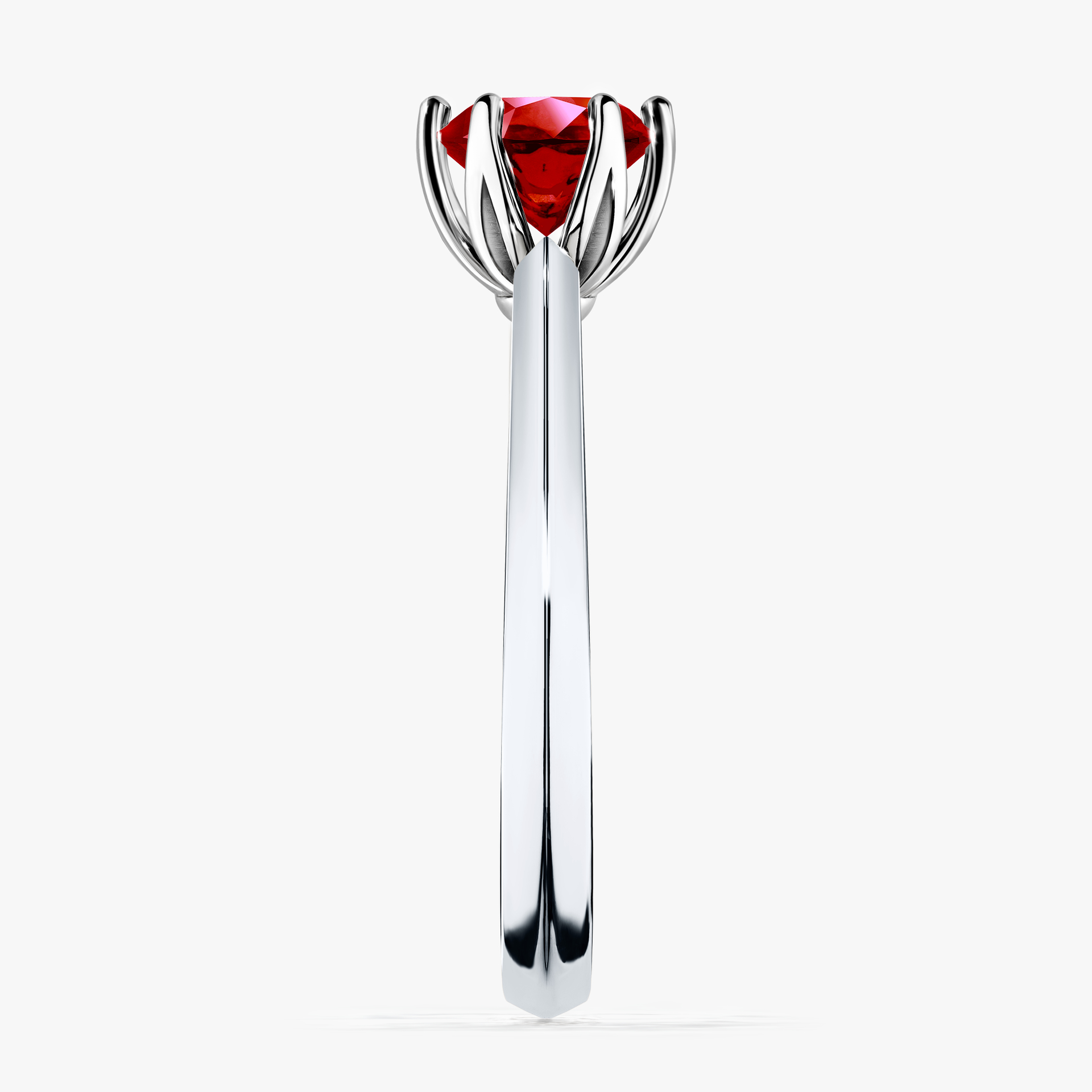 Pierścionek zaręczynowy My Daisy z białego złota z rubinem 0,80ct