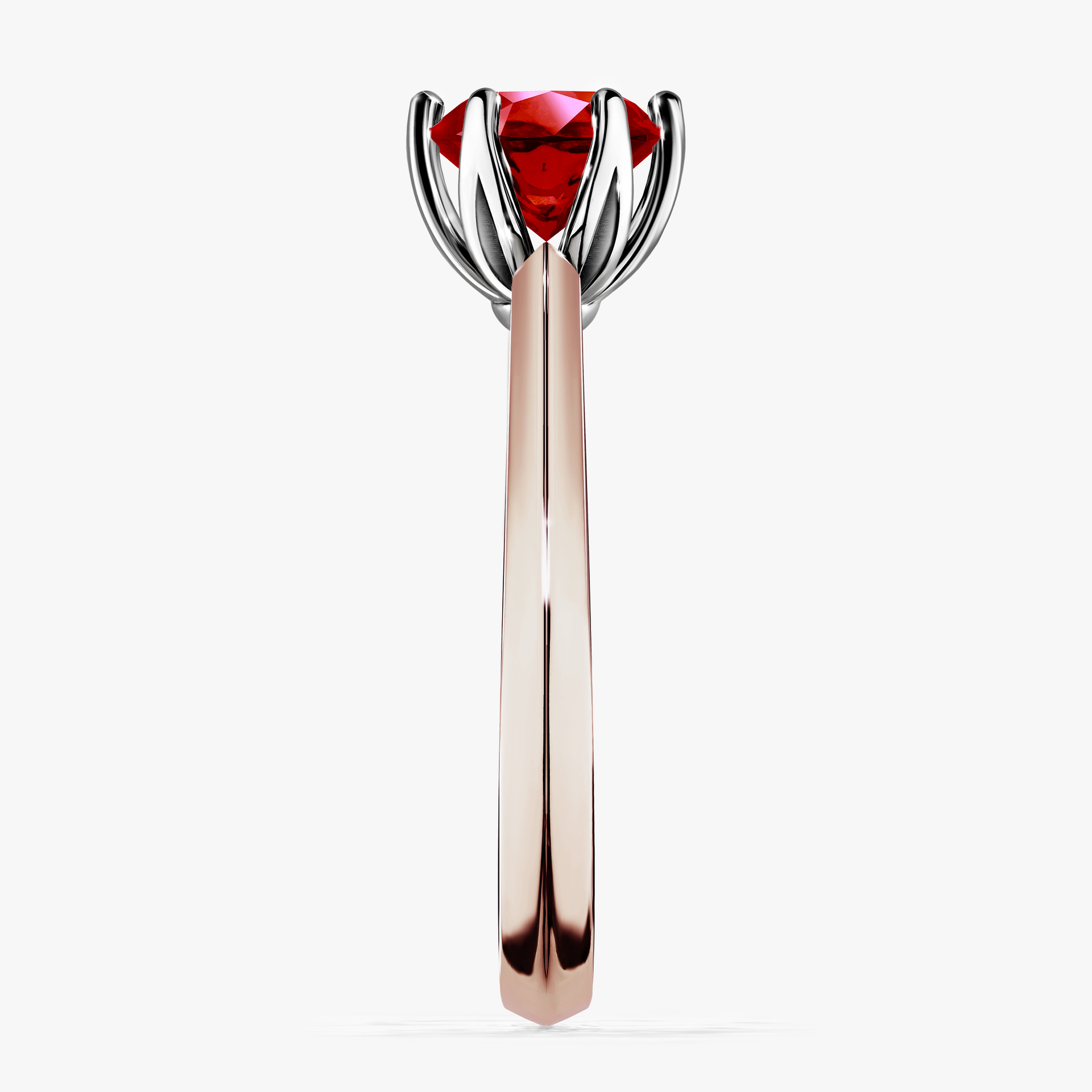 Pierścionek zaręczynowy My Daisy z różowego złota z rubinem 1,00ct