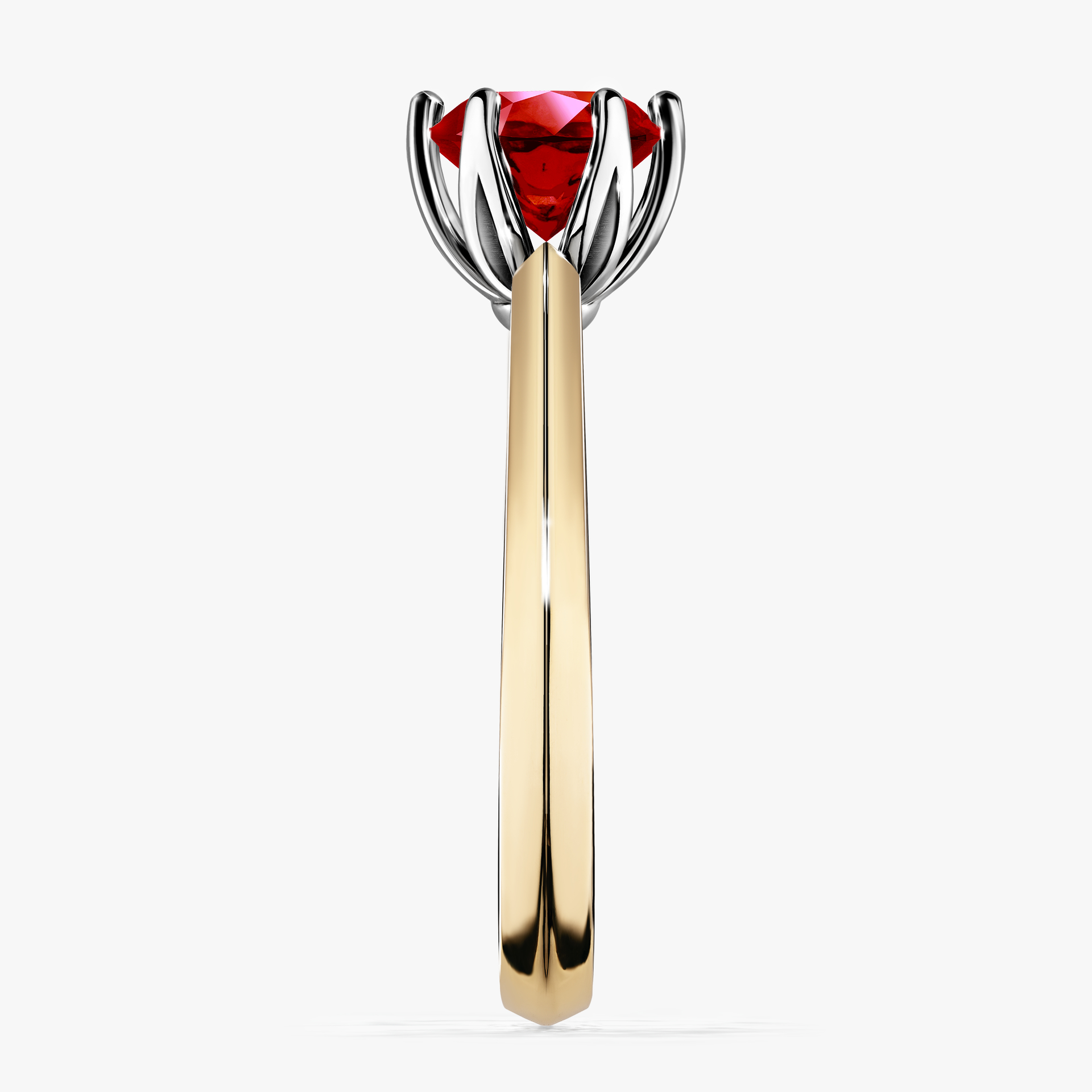 Pierścionek zaręczynowy My Daisy z żółtego złota z rubinem 1,00ct