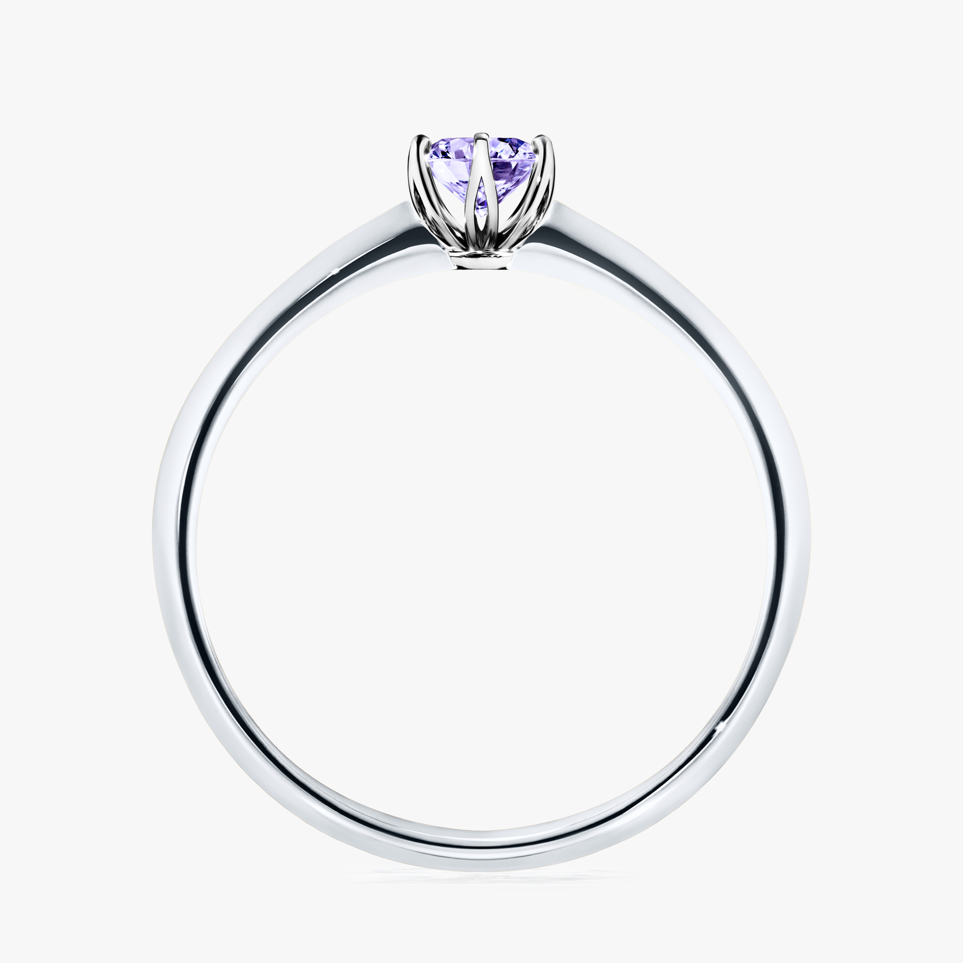 Pierścionek zaręczynowy My Daisy z białego złota z tanzanitem 0,25ct