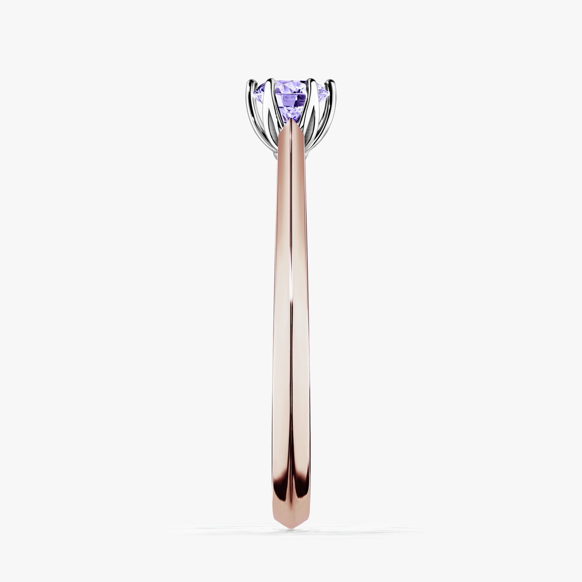 Pierścionek zaręczynowy My Daisy z różowego złota z tanzanitem 0,25ct