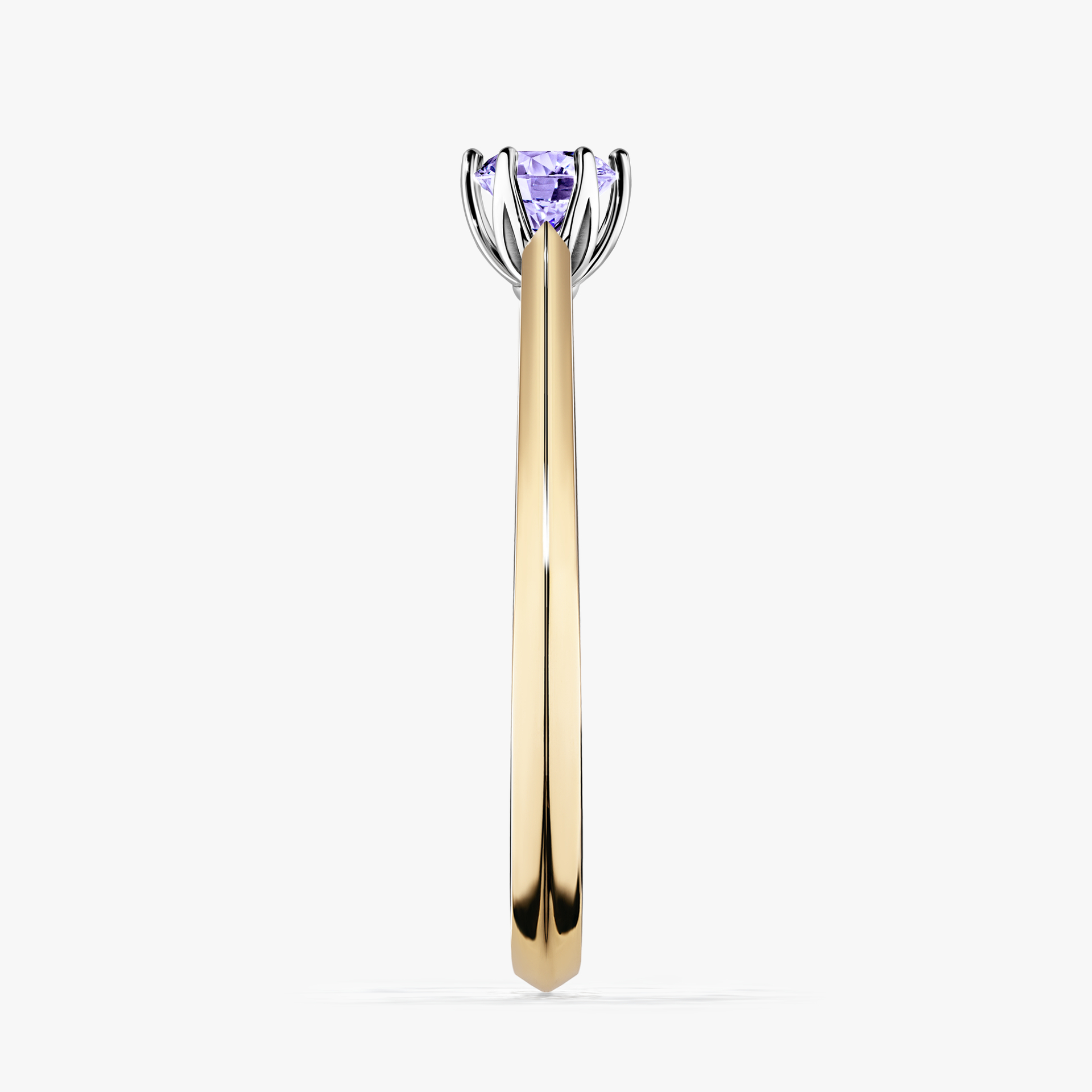 Pierścionek zaręczynowy My Daisy z żółtego złota z tanzanitem 0,25ct
