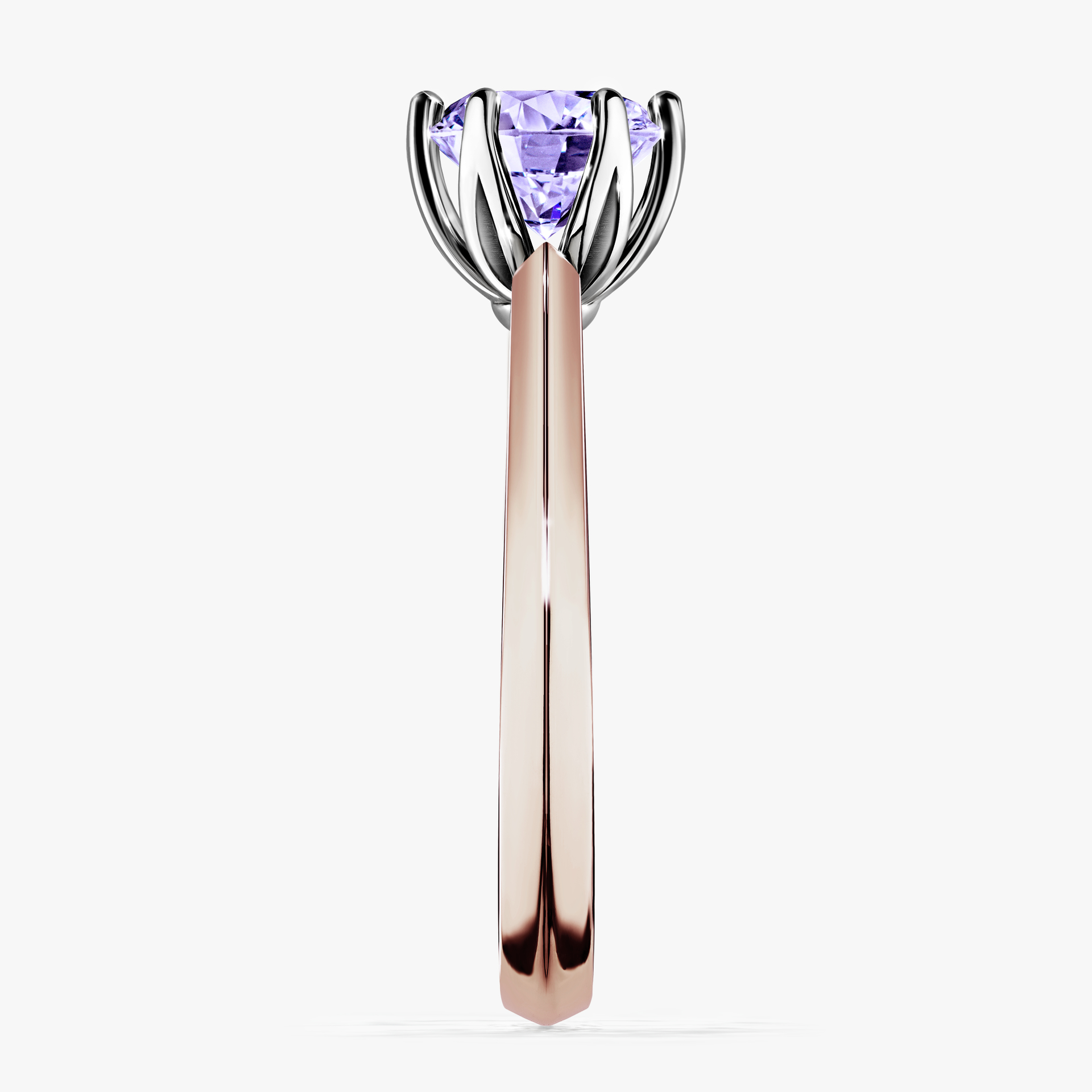 Pierścionek zaręczynowy My Daisy z różowego złota z tanzanitem 1,00ct