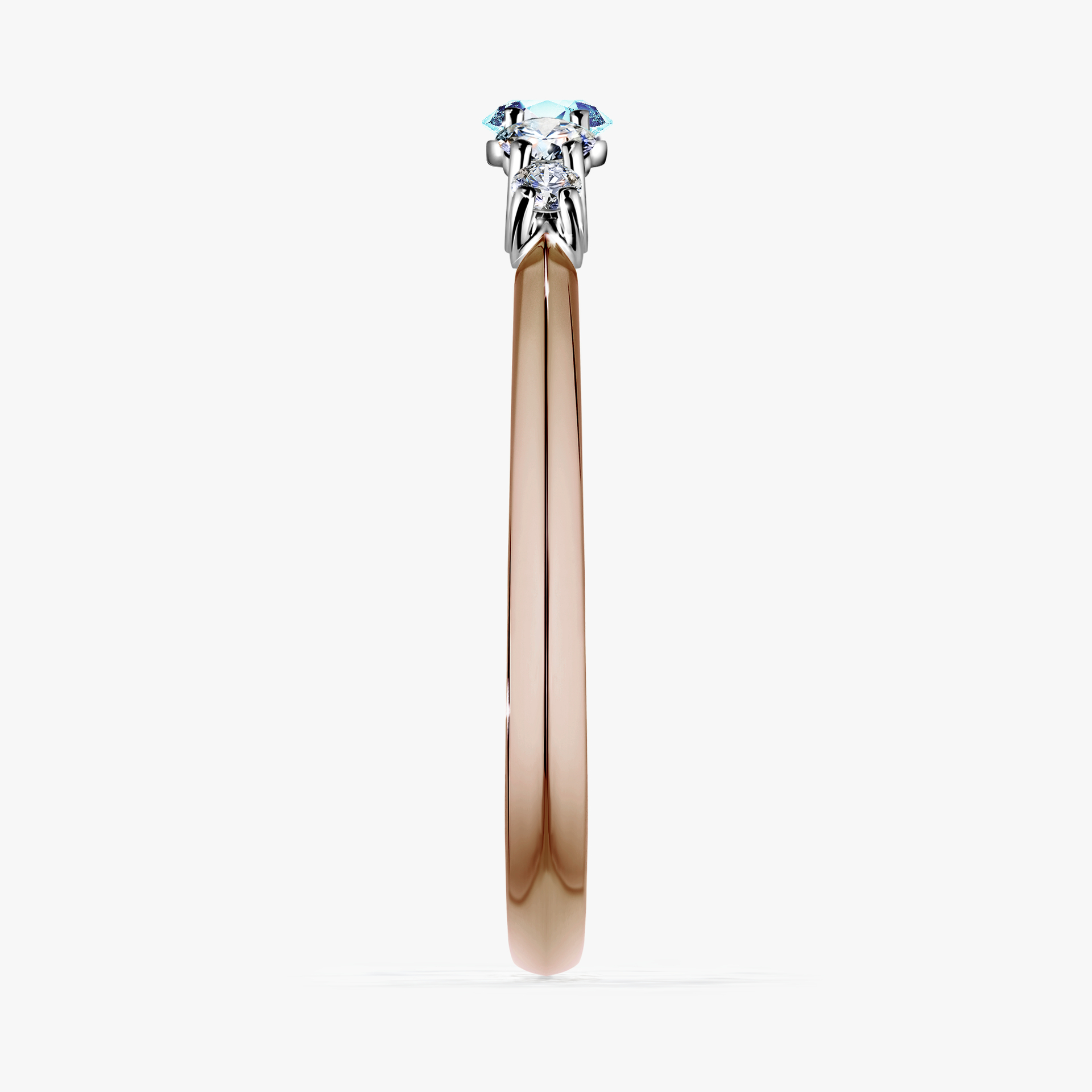 Pierścionek zaręczynowy My Darling z różowego złota z akwamarynem 0,22ct
