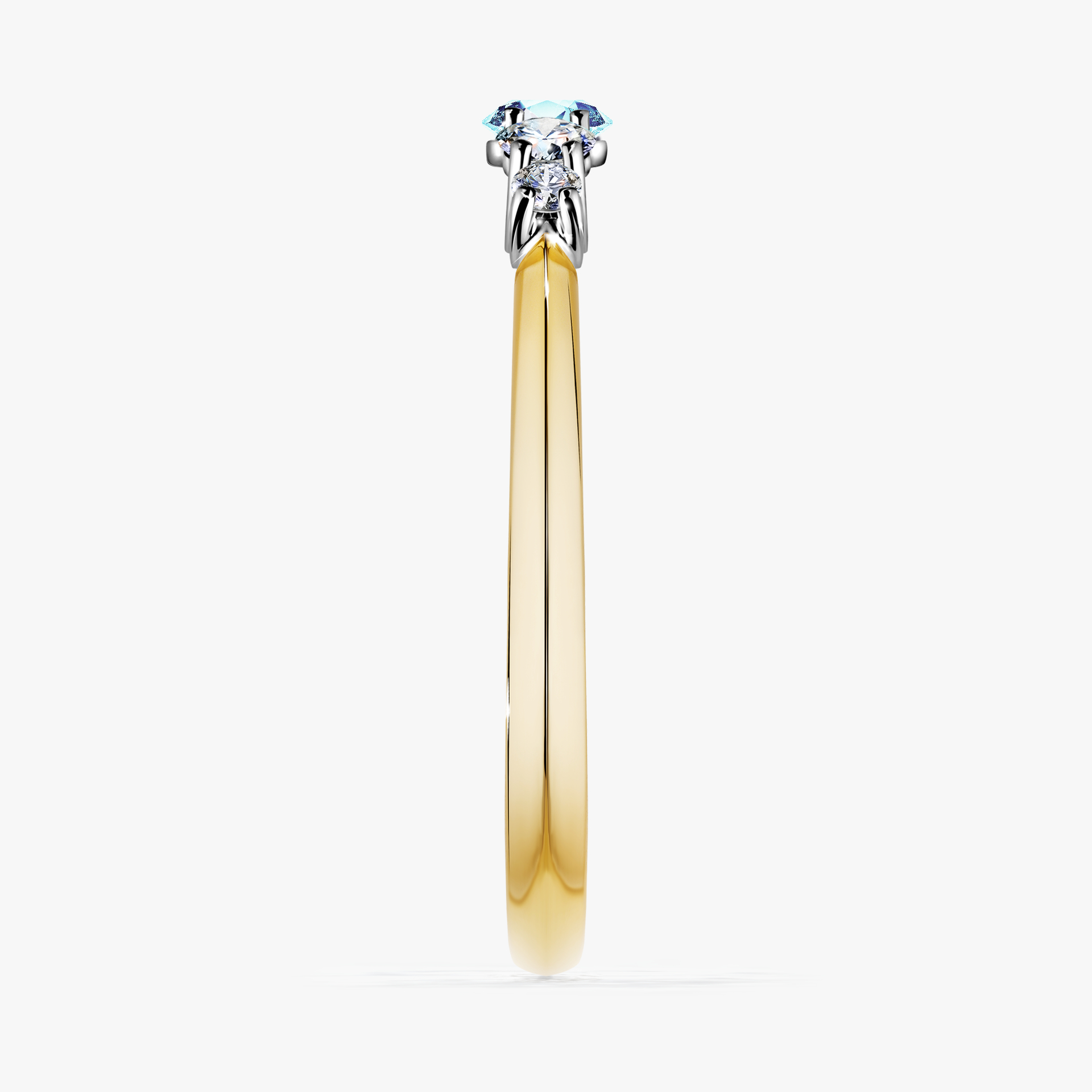 Pierścionek zaręczynowy My Darling z żółtego złota z akwamarynem 0,22ct