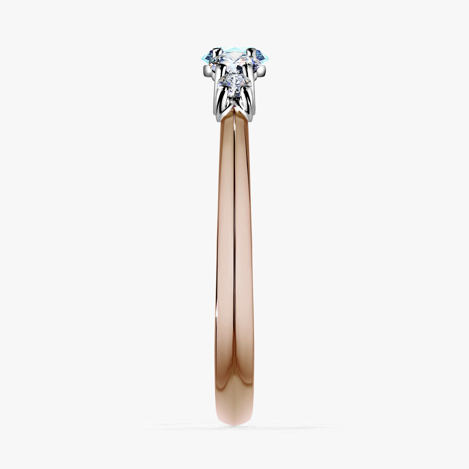 Pierścionek zaręczynowy My Darling z różowego złota z akwamarynem 0,53ct
