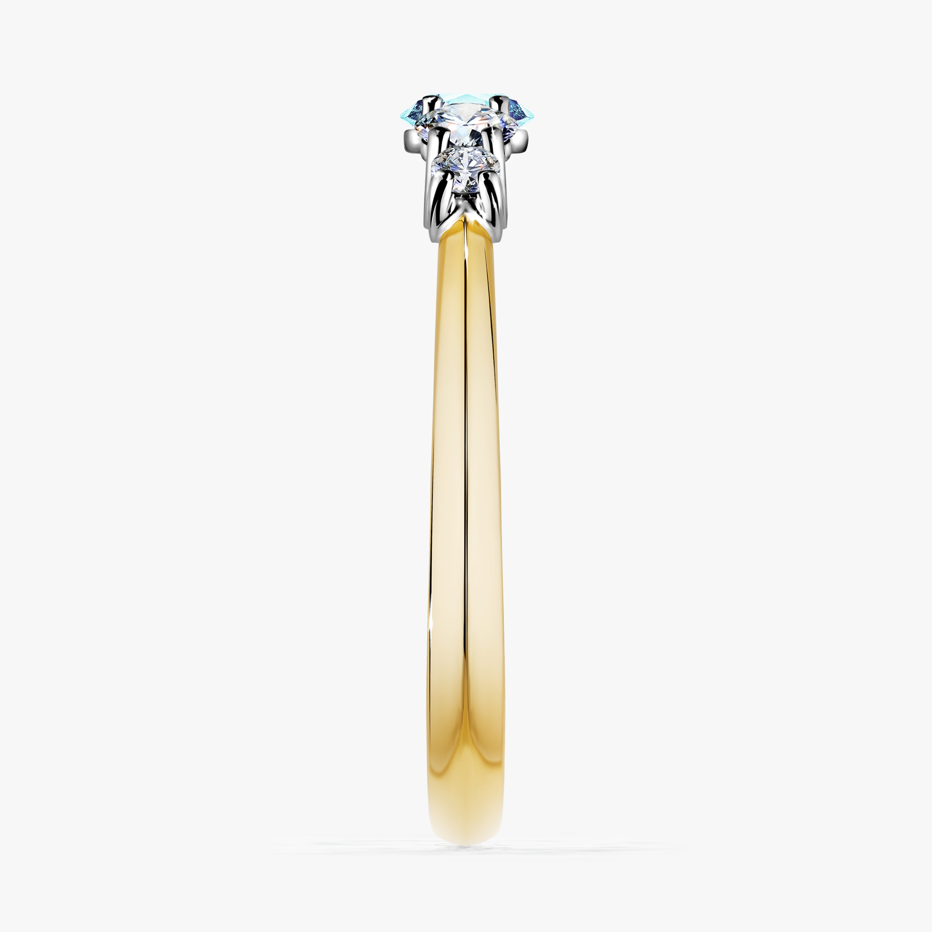 Pierścionek zaręczynowy My Darling z żółtego złota z akwamarynem 0,53ct
