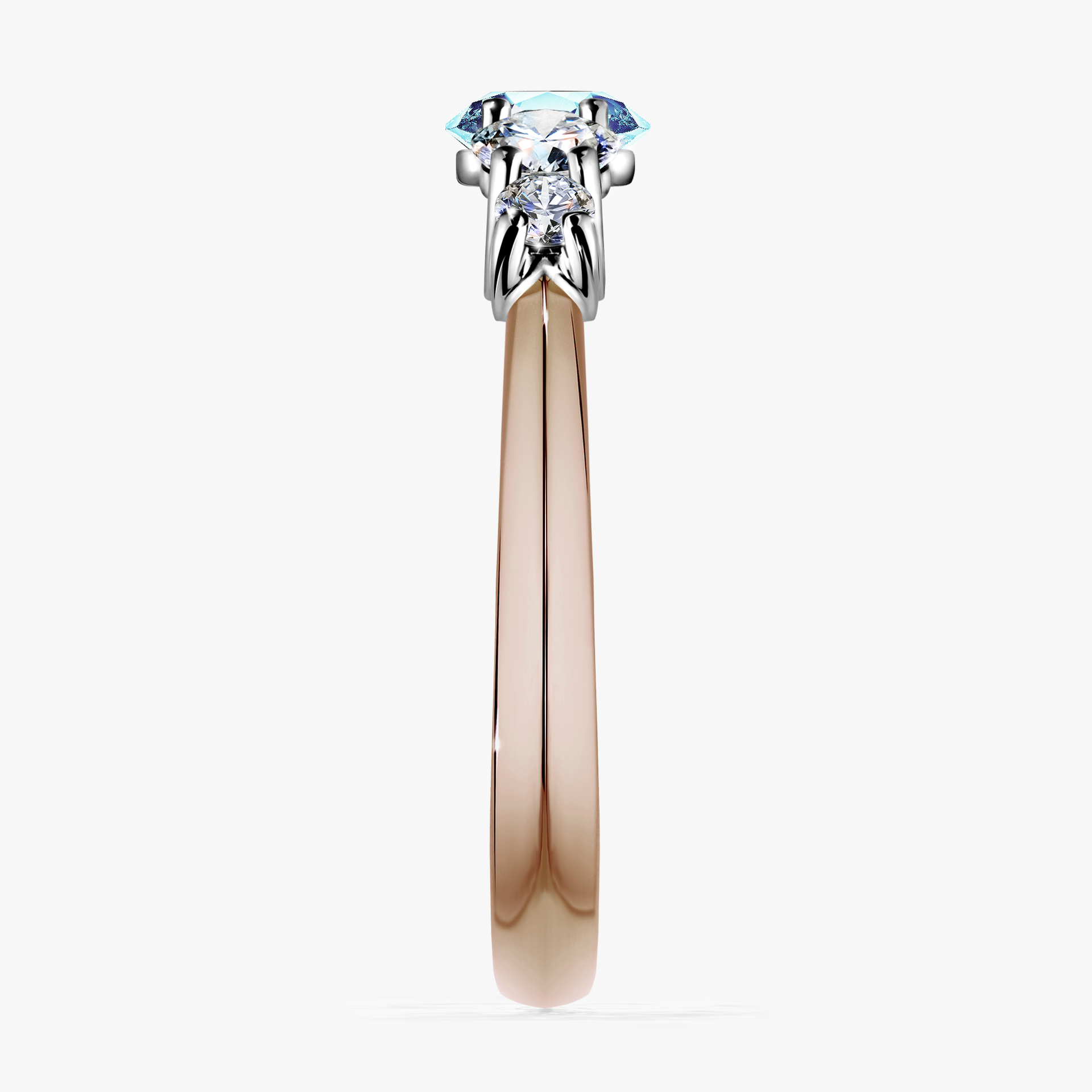 Pierścionek zaręczynowy My Darling z różowego złota z akwamarynem 0,96ct