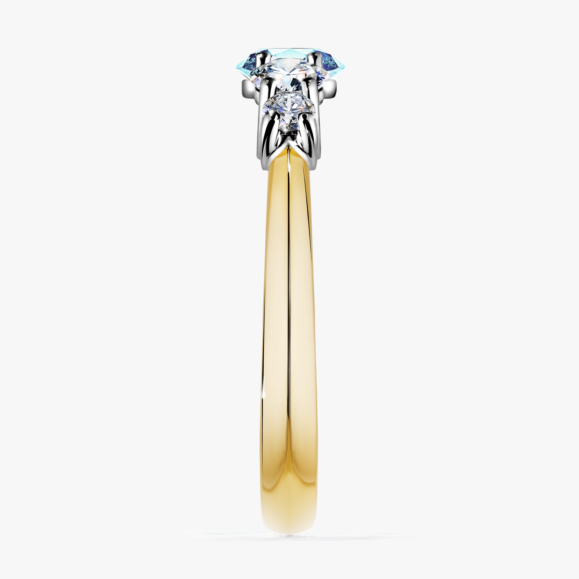 Pierścionek zaręczynowy My Darling z żółtego złota z akwamarynem 0,96ct