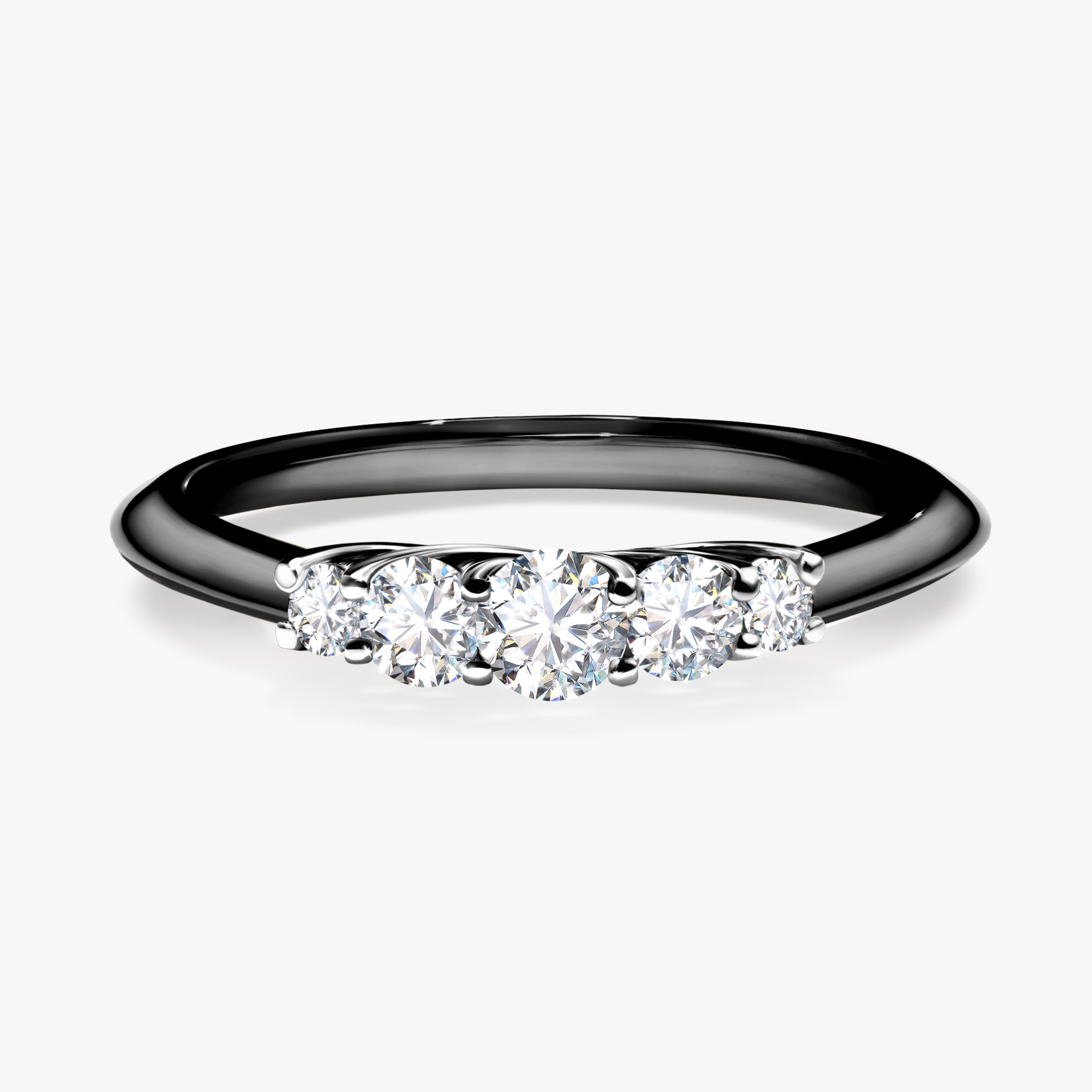 Pierścionek zaręczynowy My Darling z czarnego złota z diamentem laboratoryjnym 0,22ct