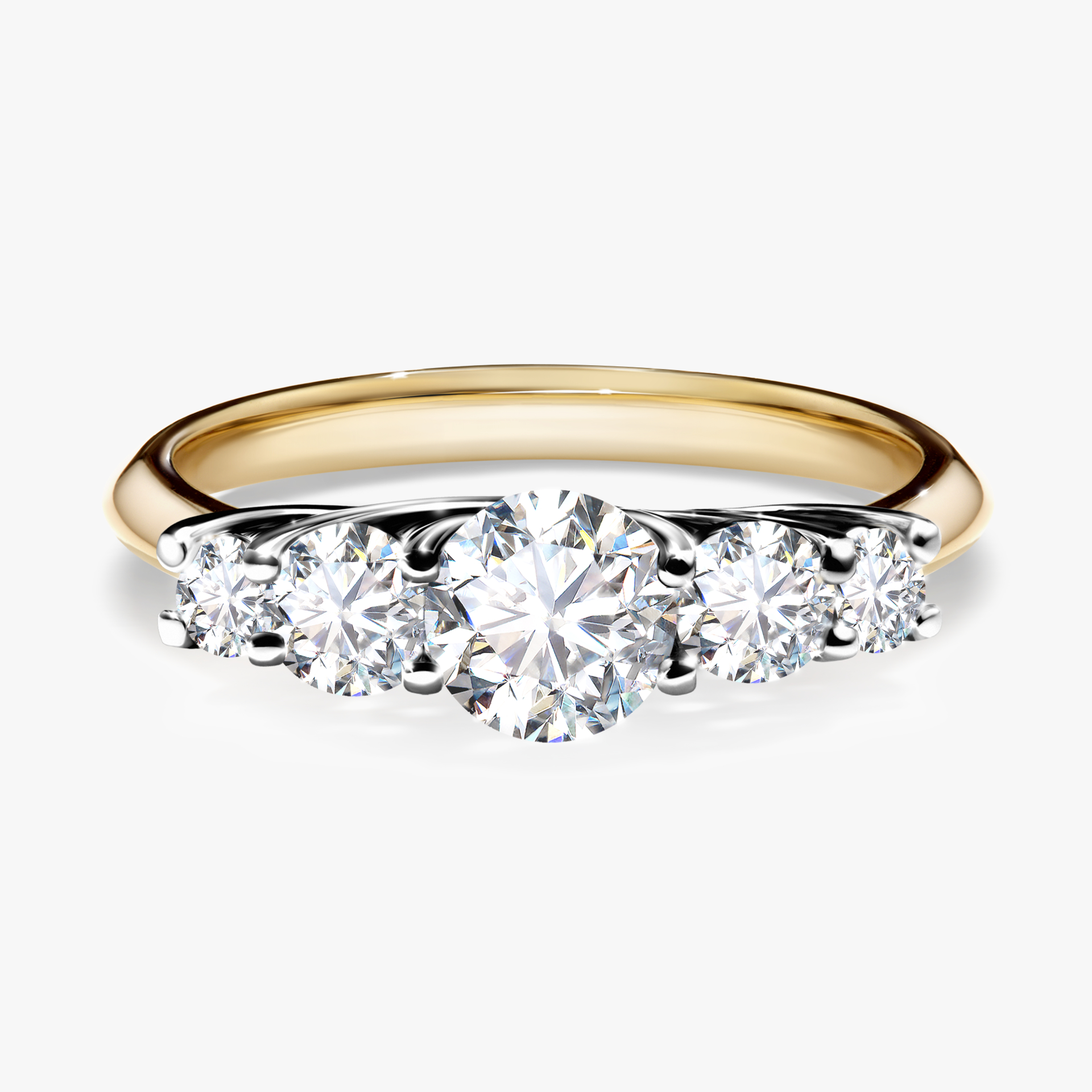 Pierścionek zaręczynowy My Darling z żółtego złota z diamentem naturalnym 0,96ct