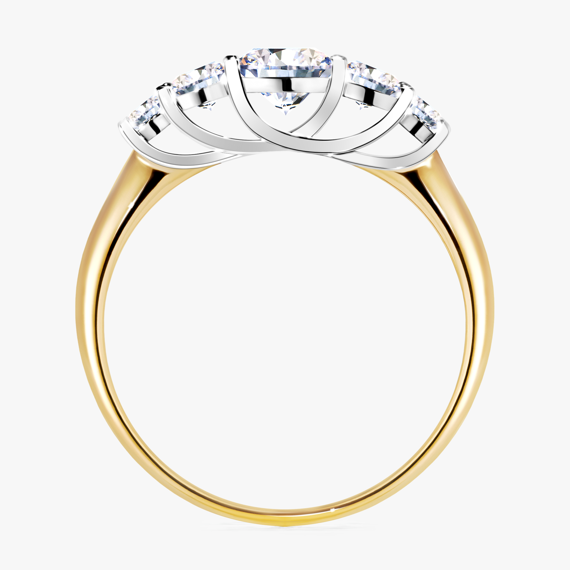 Pierścionek zaręczynowy My Darling z żółtego złota z diamentem naturalnym 0,96ct