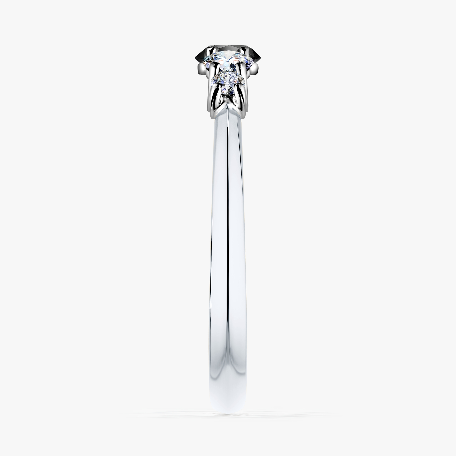 Pierścionek zaręczynowy My Darling z białego złota z czarnym diamentem 0,53ct