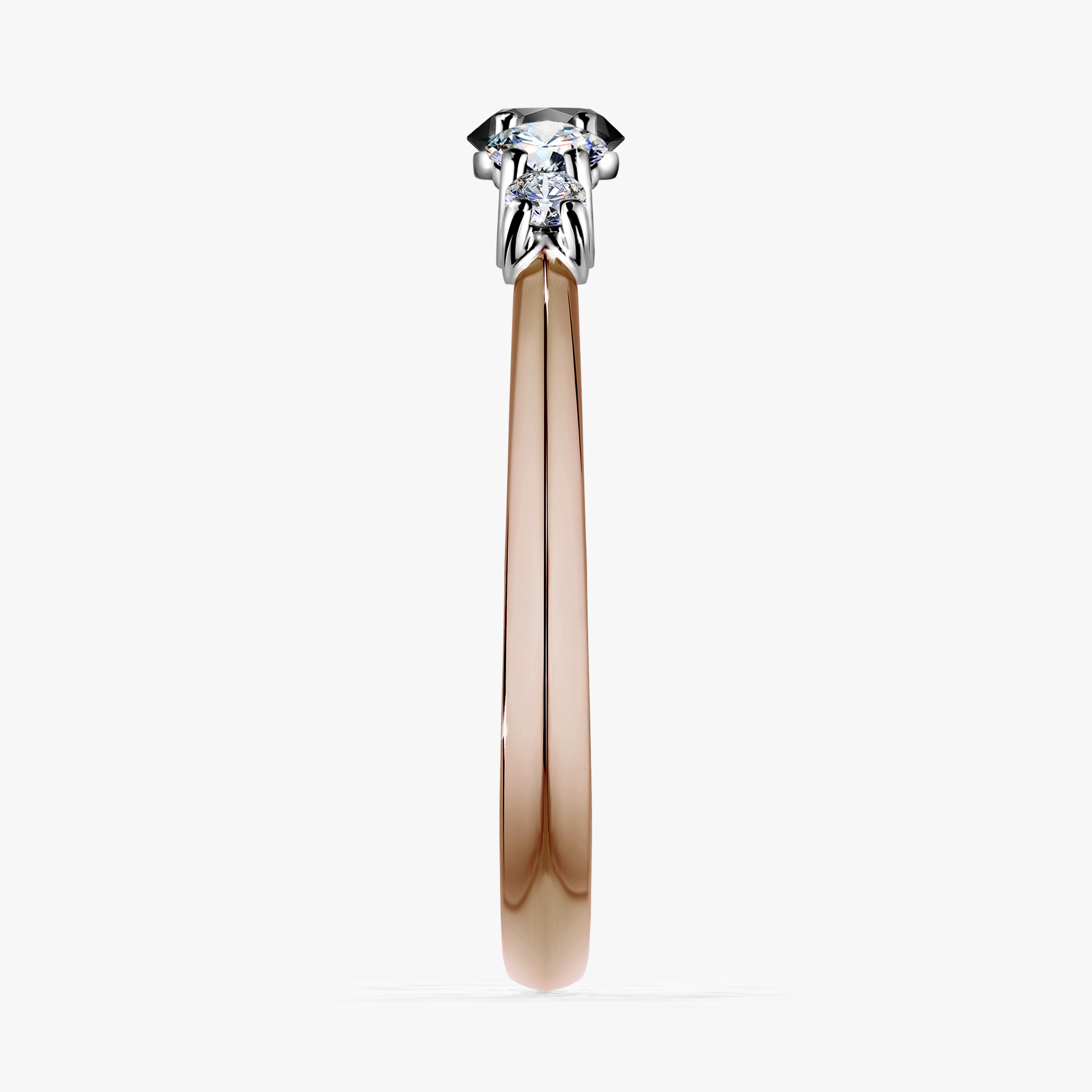 Pierścionek zaręczynowy My Darling z różowego złota z czarnym diamentem 0,53ct
