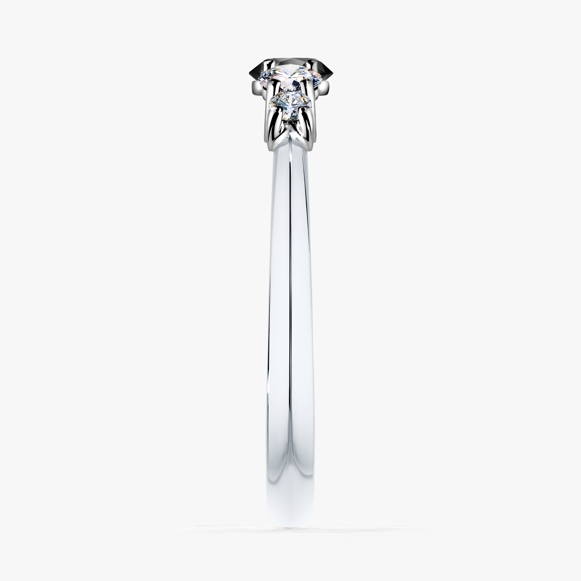 Pierścionek zaręczynowy My Darling z białego złota z czarnym diamentem 0,53ct
