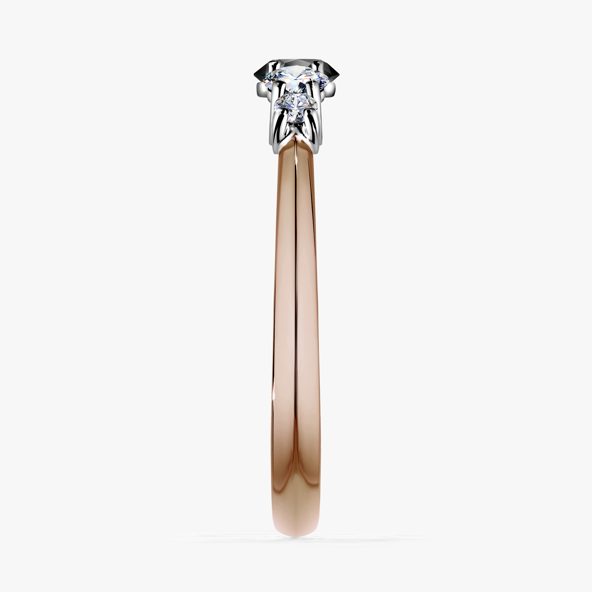 Pierścionek zaręczynowy My Darling z różowego złota z czarnym diamentem 0,53ct