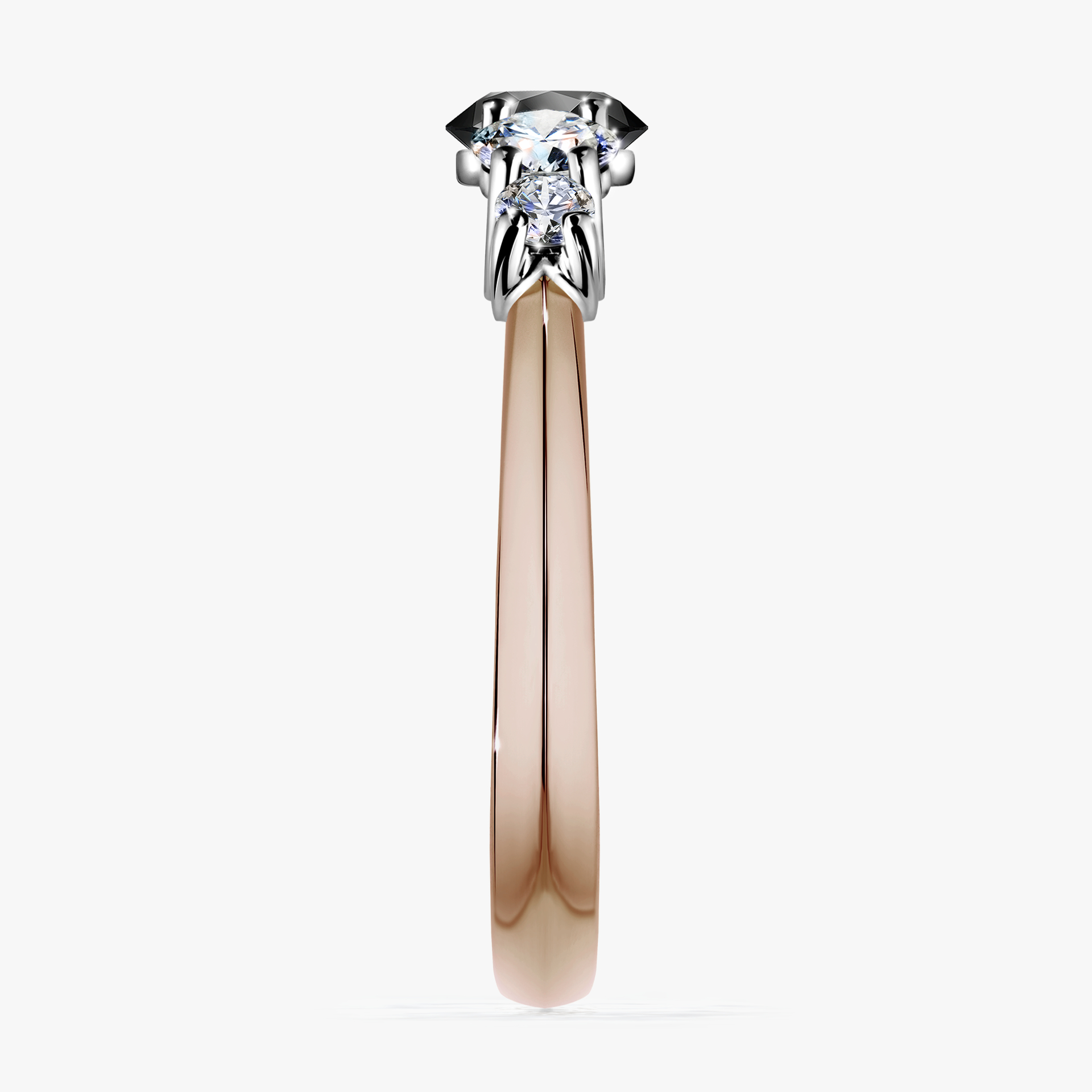 Pierścionek zaręczynowy My Darling z różowego złota z czarnym diamentem 0,96ct