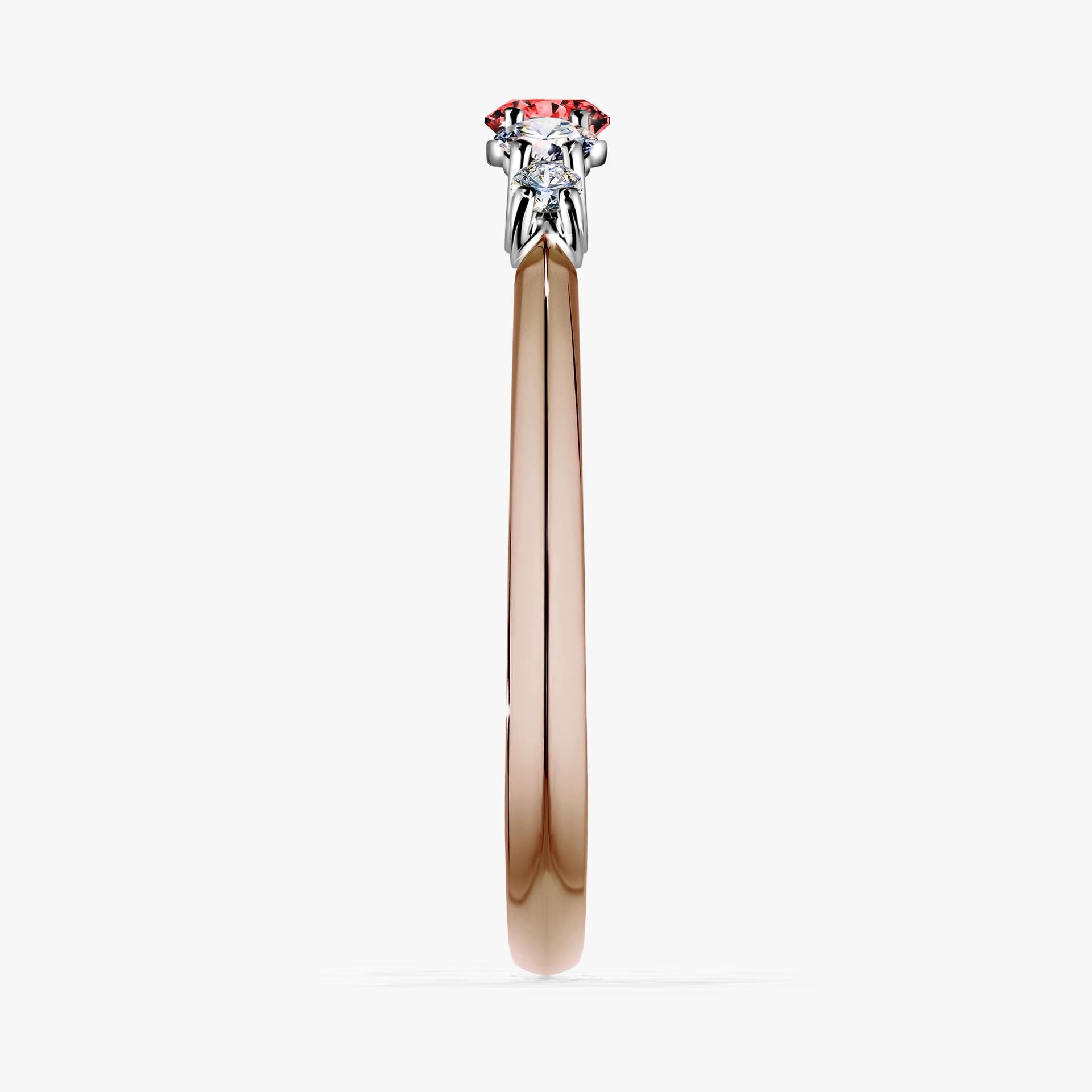 Pierścionek zaręczynowy My Darling z różowego złota z czerwonym diamentem 0,22ct