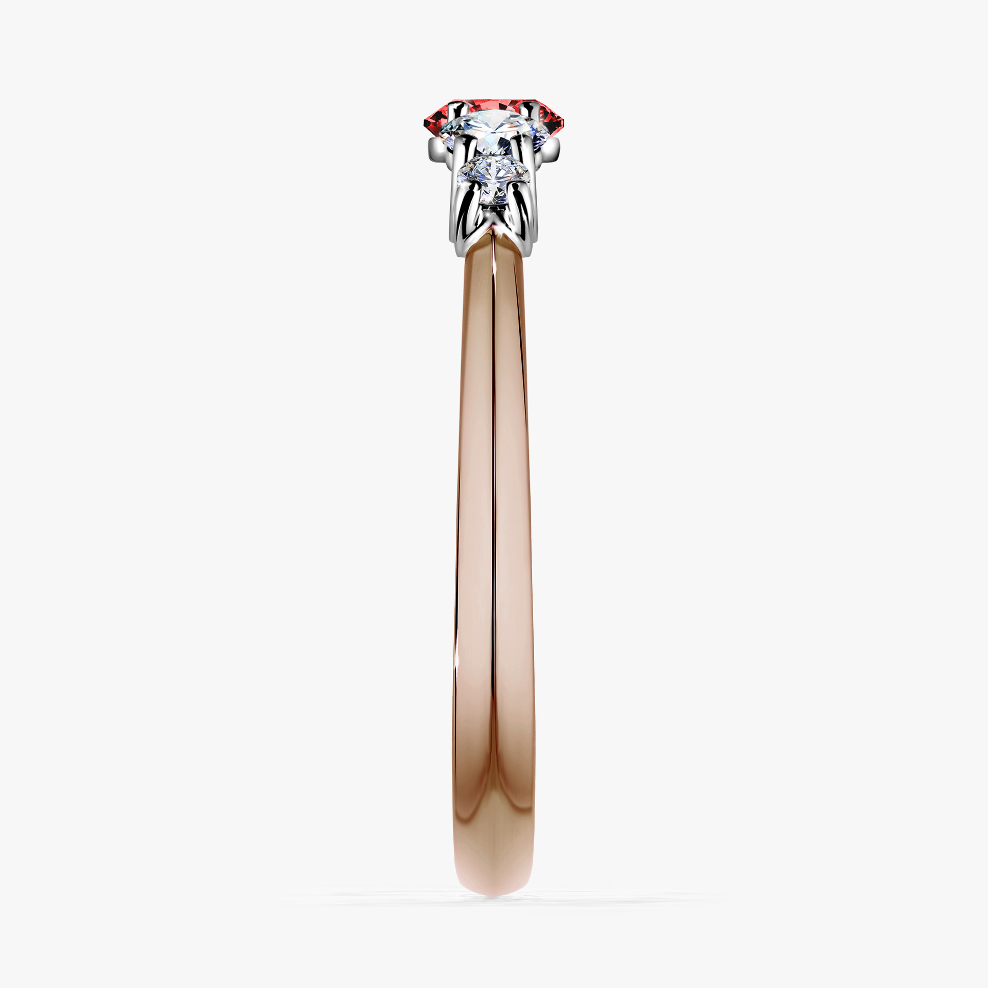 Pierścionek zaręczynowy My Darling z różowego złota z czerwonym diamentem 0,53ct