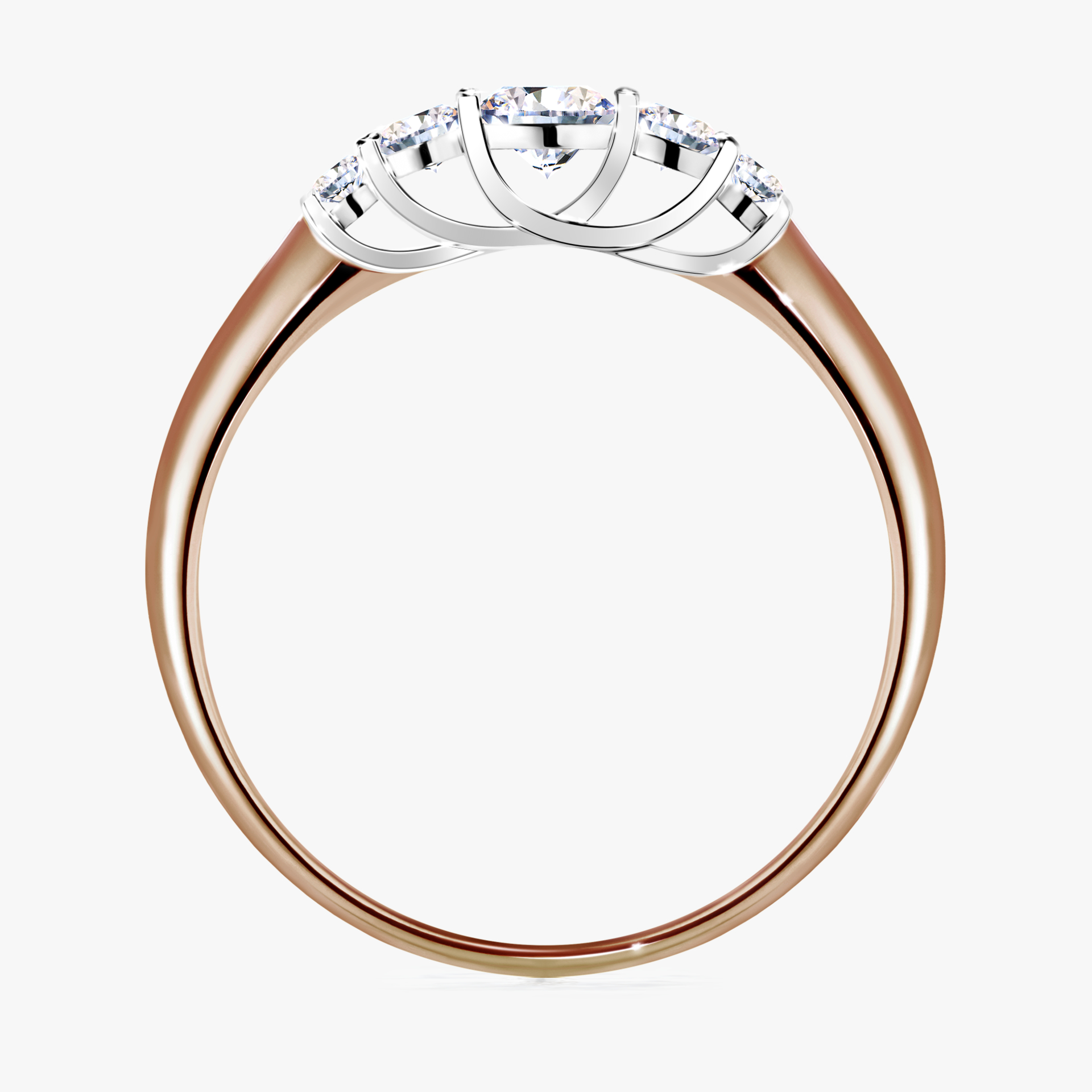 Pierścionek zaręczynowy My Darling z różowego złota z diamentem laboratoryjnym 0,22ct