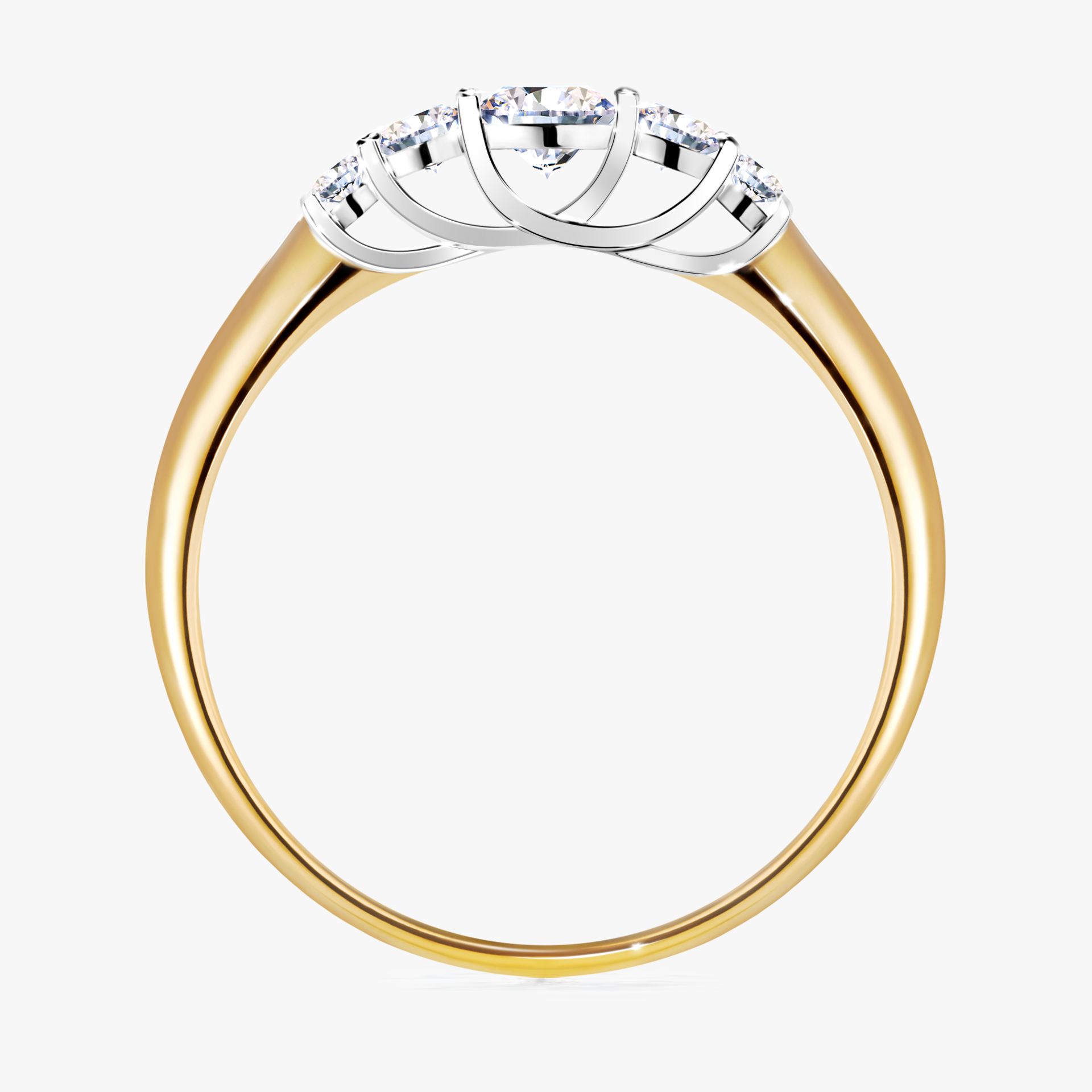 Pierścionek zaręczynowy My Darling z żółtego złota z diamentem laboratoryjnym 0,22ct