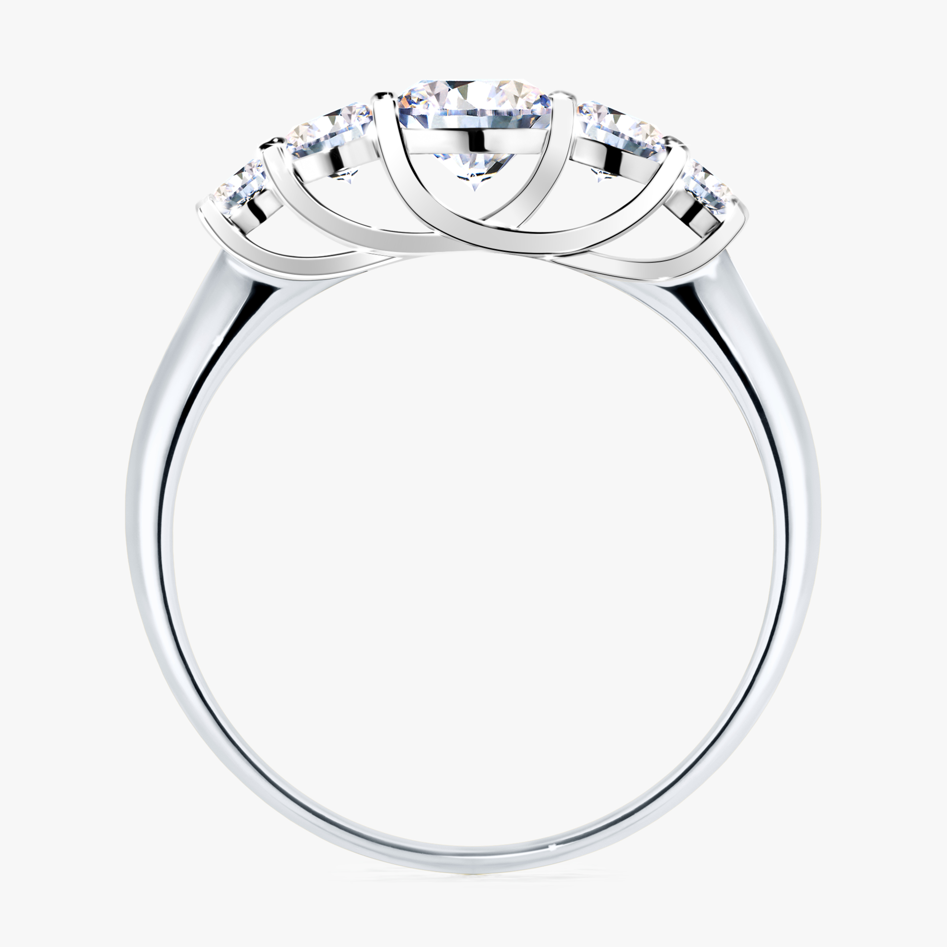 Pierścionek zaręczynowy My Darling z białego złota z diamentem laboratoryjnym 0,96ct