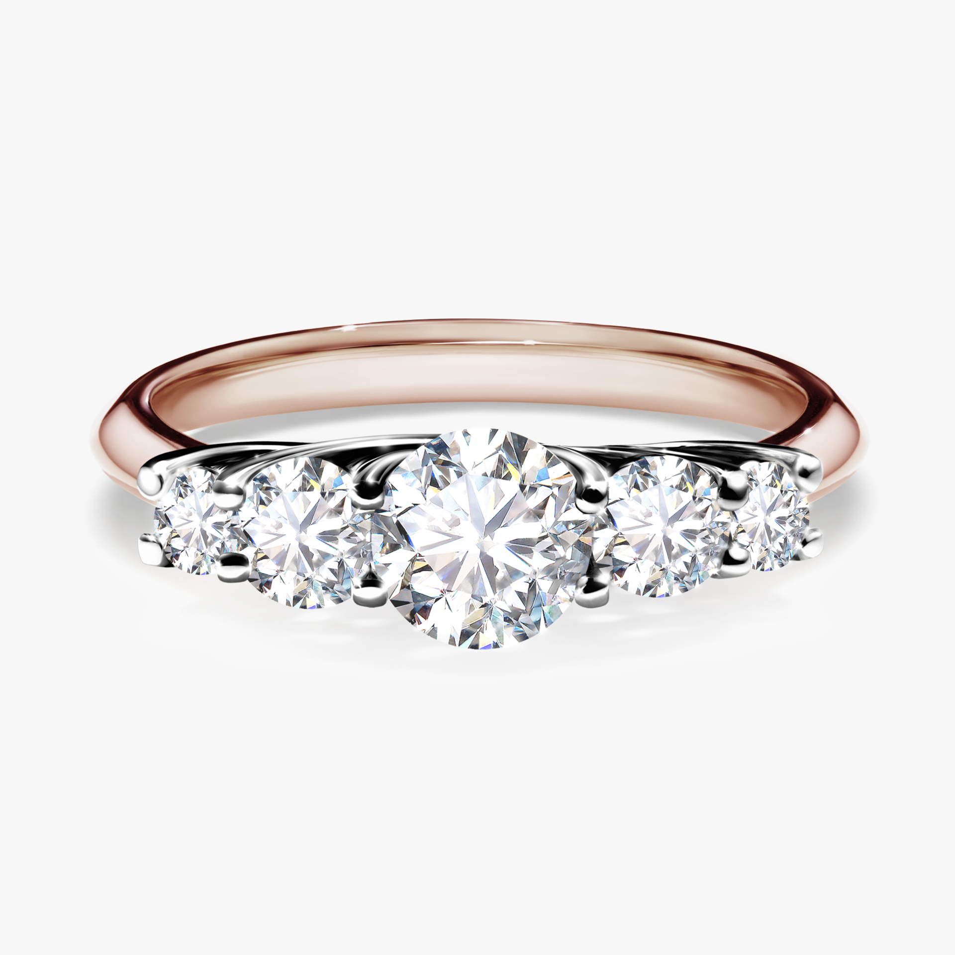 Pierścionek zaręczynowy My Darling z różowego złota z diamentem naturalnym 0,96ct