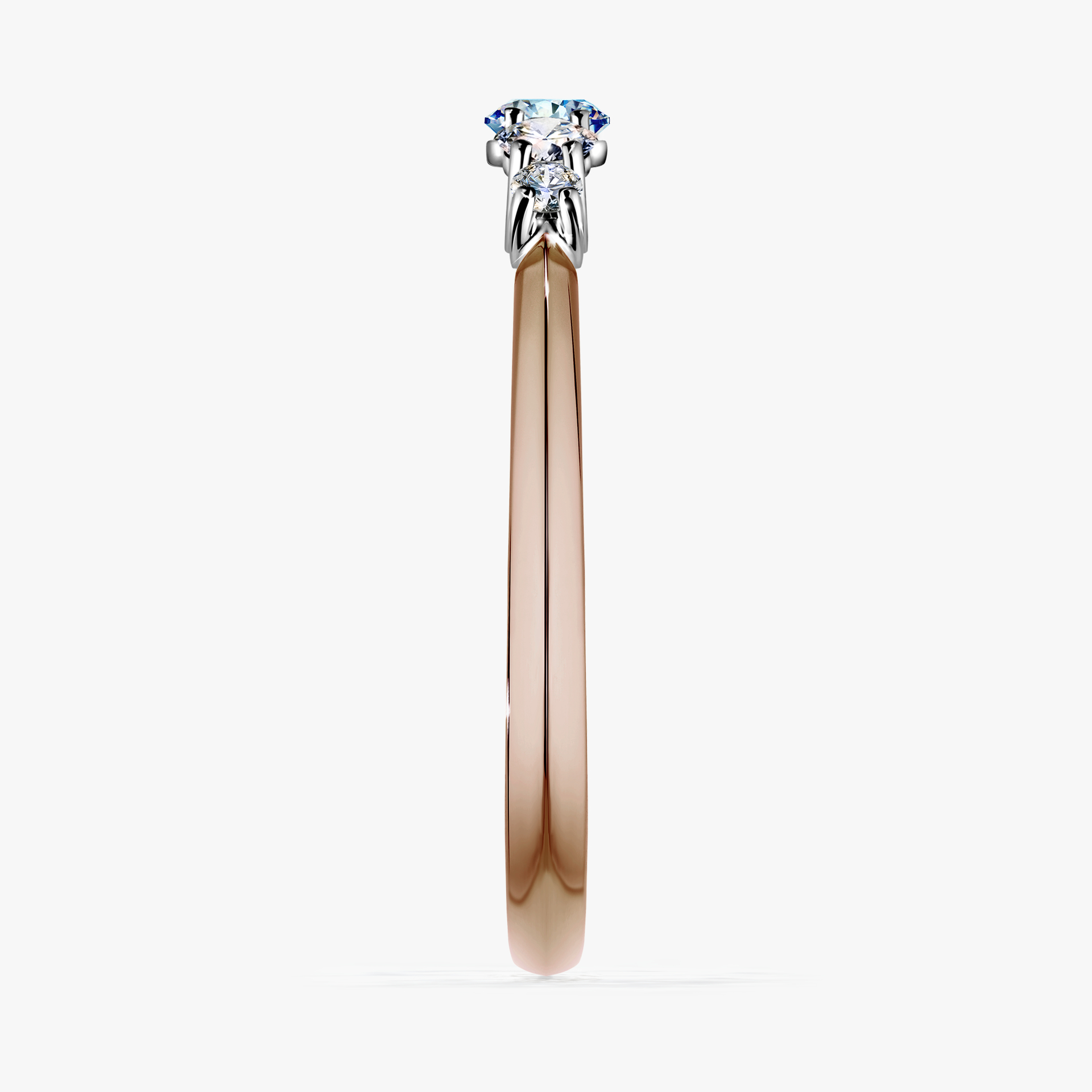 Pierścionek zaręczynowy My Darling z różowego złota z niebieskim diamentem 0,22ct