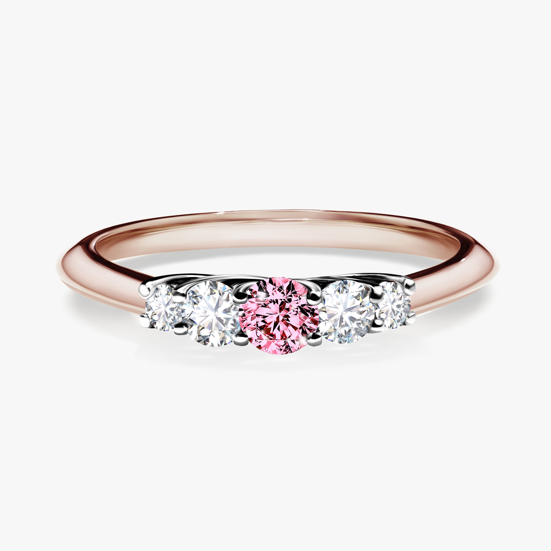 Pierścionek zaręczynowy My Darling z różowego złota z różowym diamentem 0,22ct